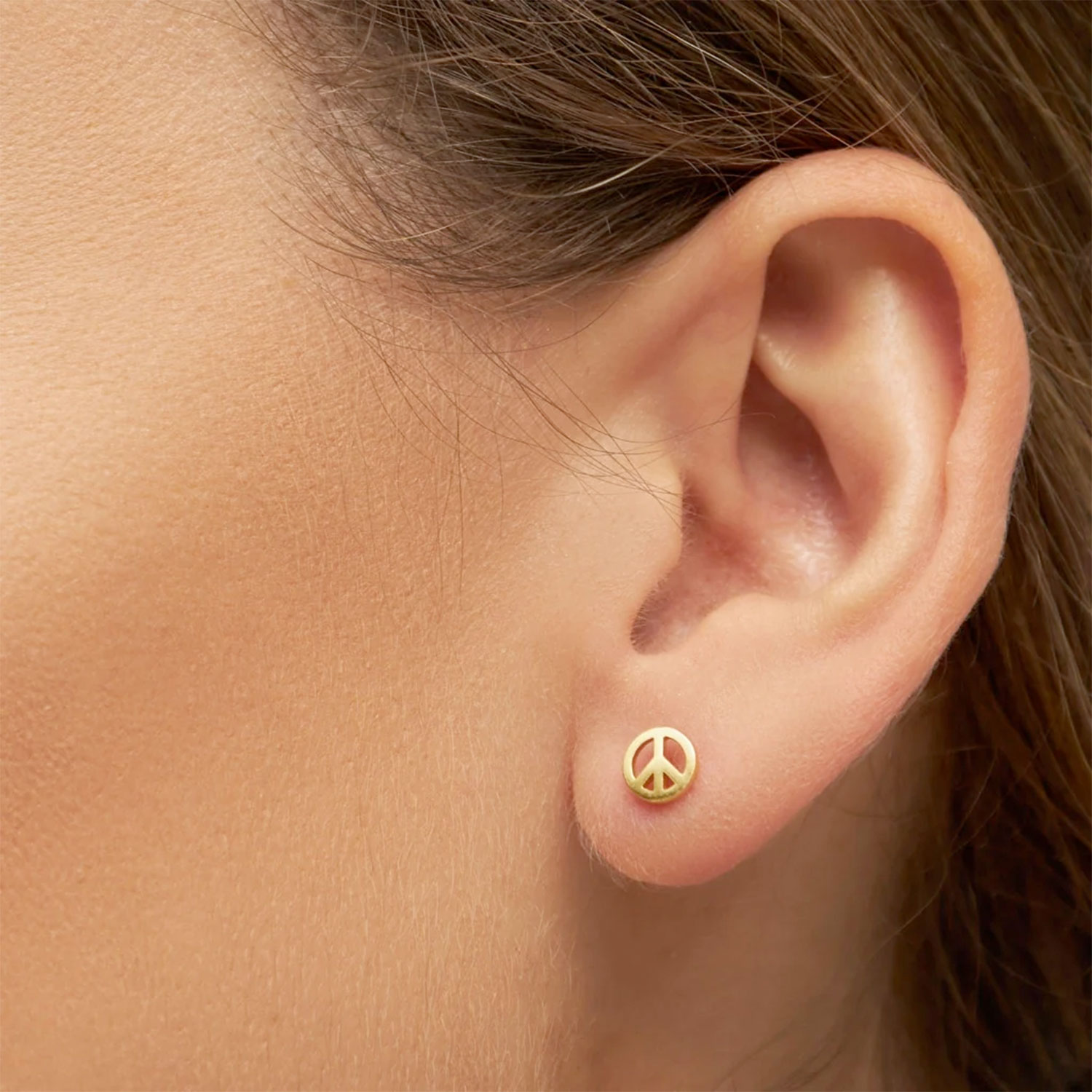 Lulu Copenhagen Peace Ohrstecker Vergoldet