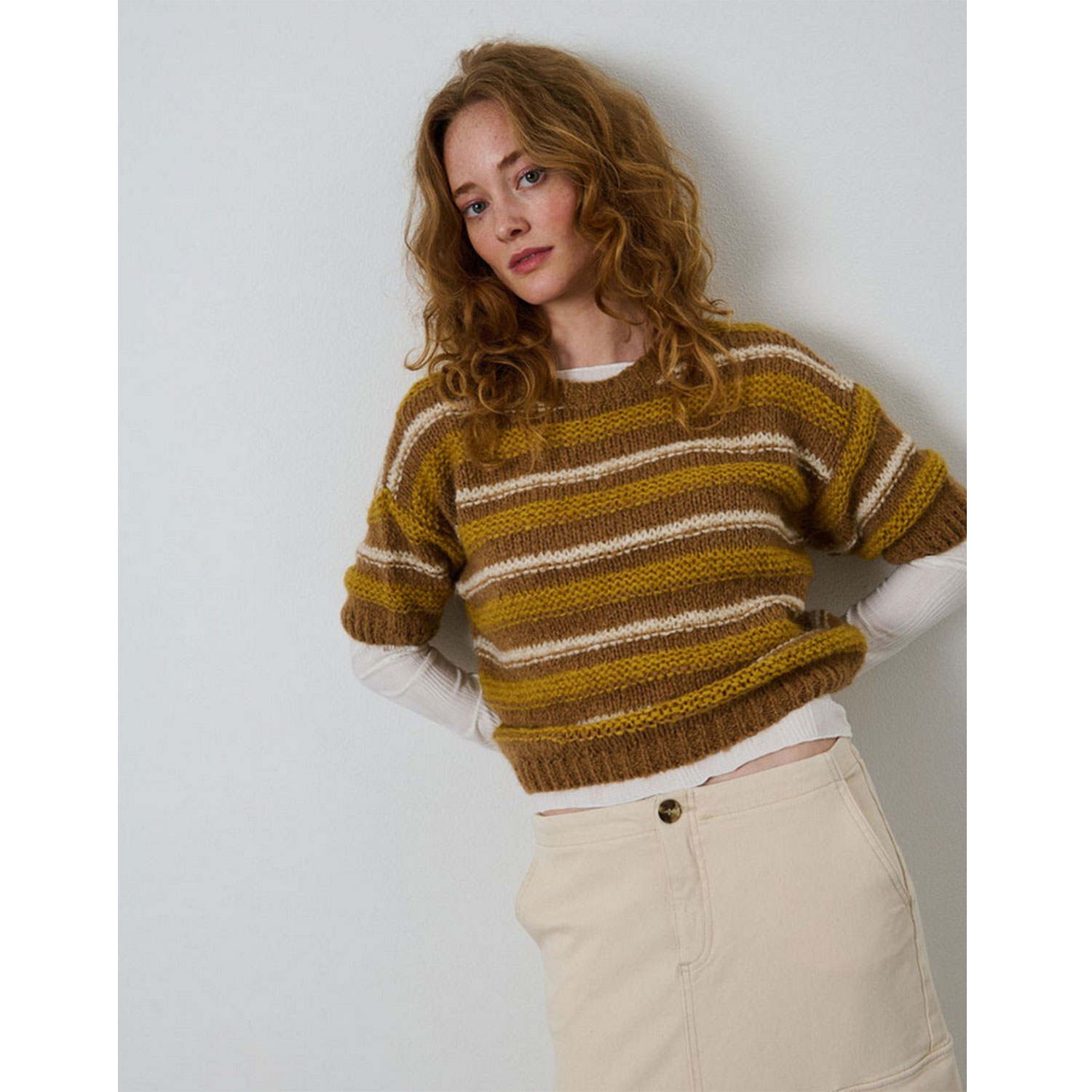 La Rouge Pernille Pullover Yellow Stripe