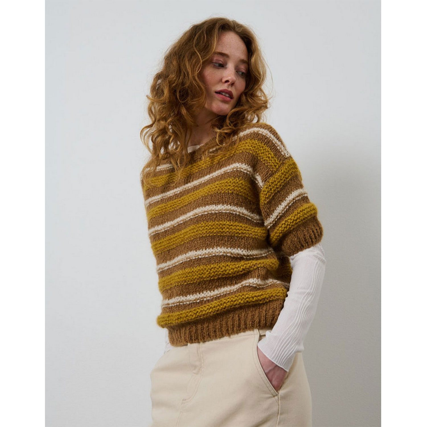 La Rouge Pernille Pullover Yellow Stripe