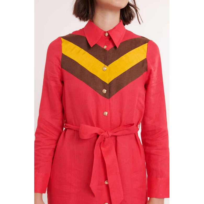 Derhy Perrinette Derhy Kleid Rot Model Detail