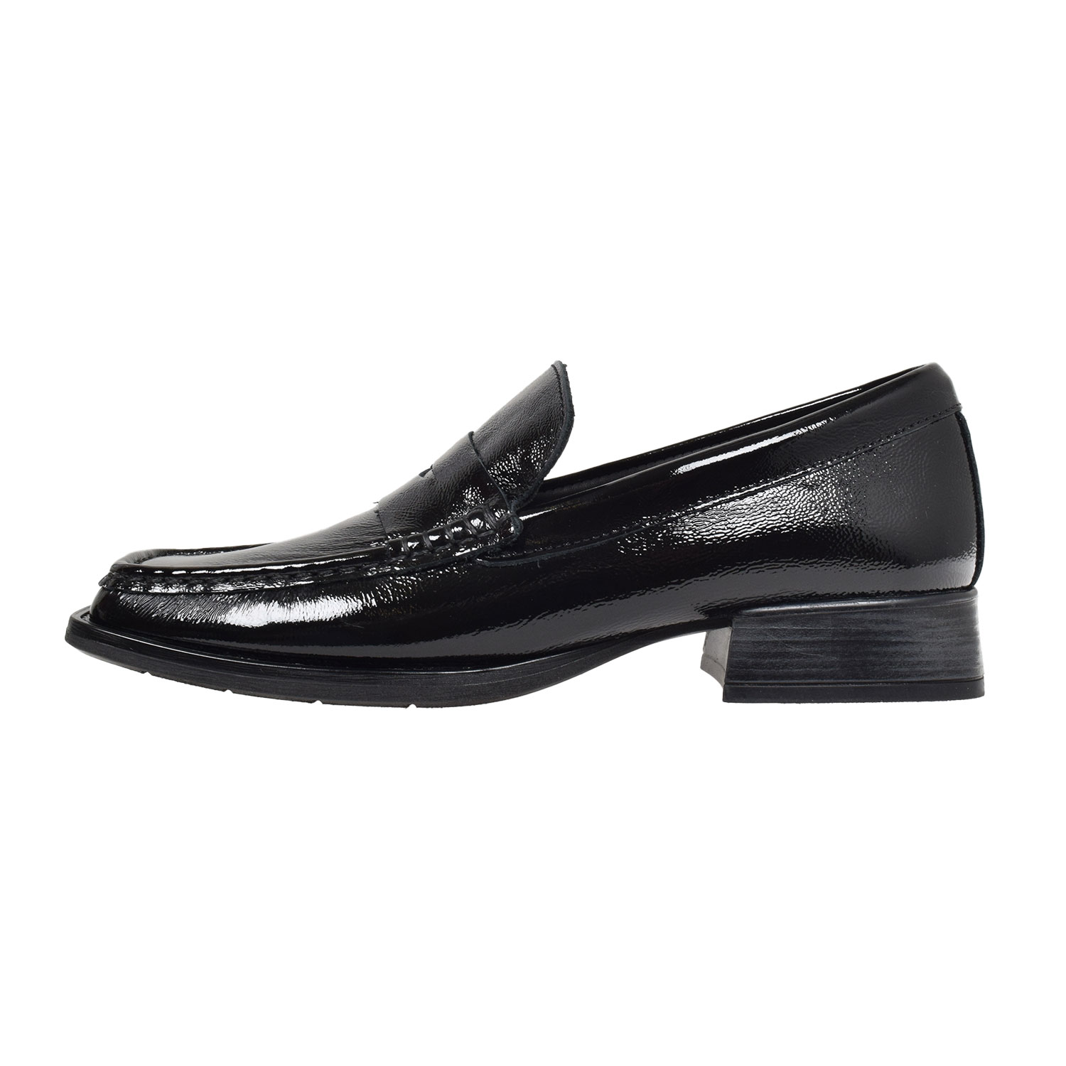 La Garçonne Phoebe Penny-Loafer au schwarzem Lackleder von La Garçonne Shoes. Seite