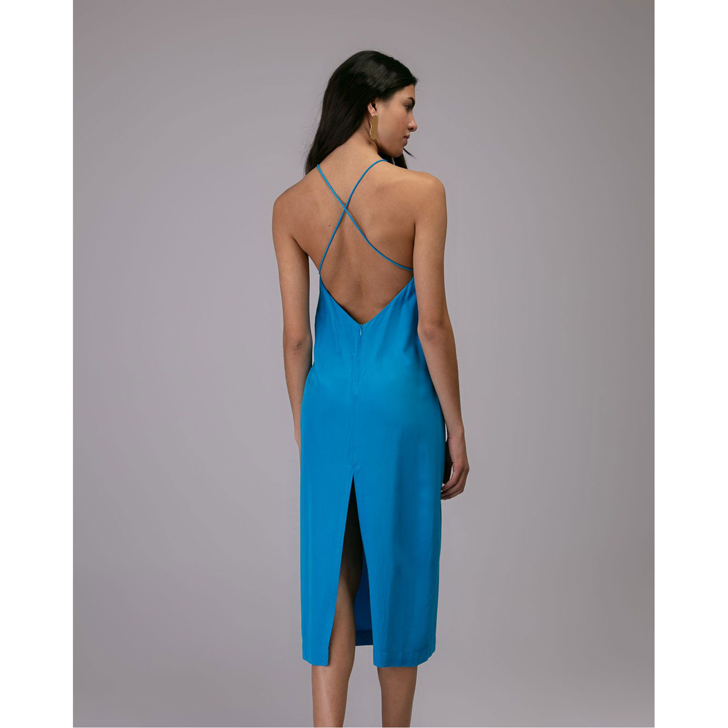 Karma Koma Phonique Karma Koma Kleid blau Model hinten