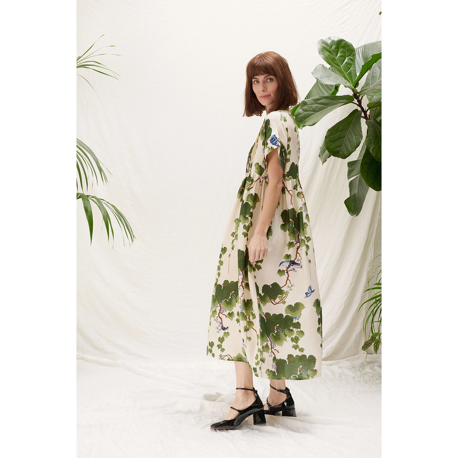 One Hundred Stars Kleid plissiert Acer Green