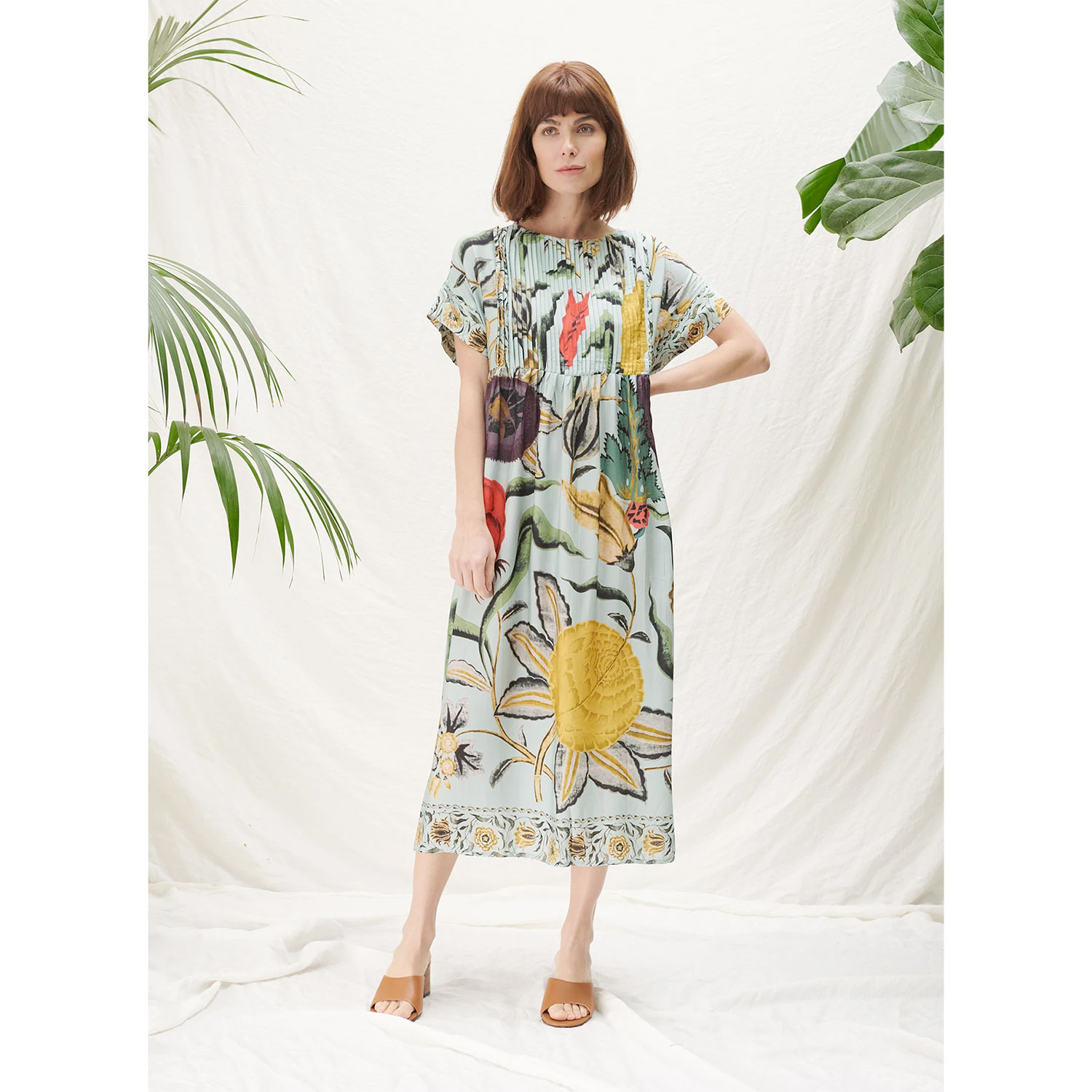 Kleid plissiert Joy Aqua