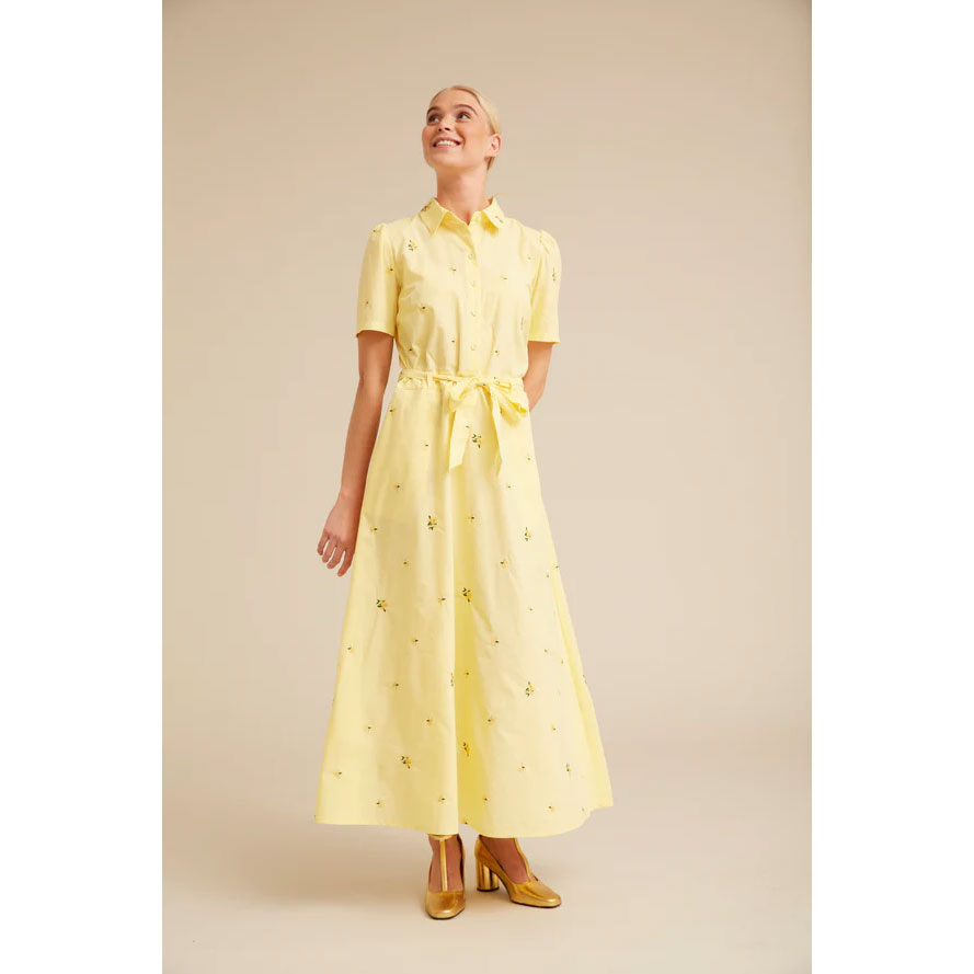 Hunkøn Presley Kleid Yellow Floral