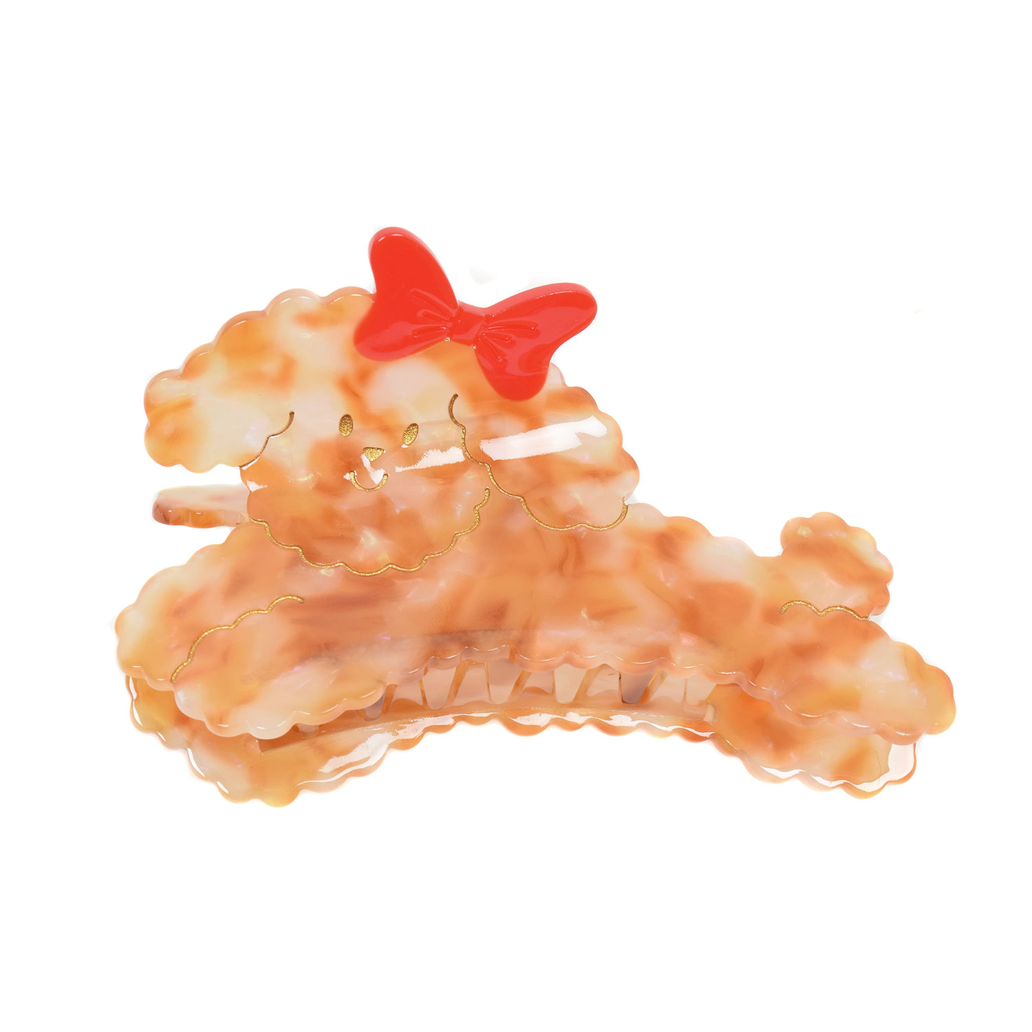 Haarklammer Puddel Brun