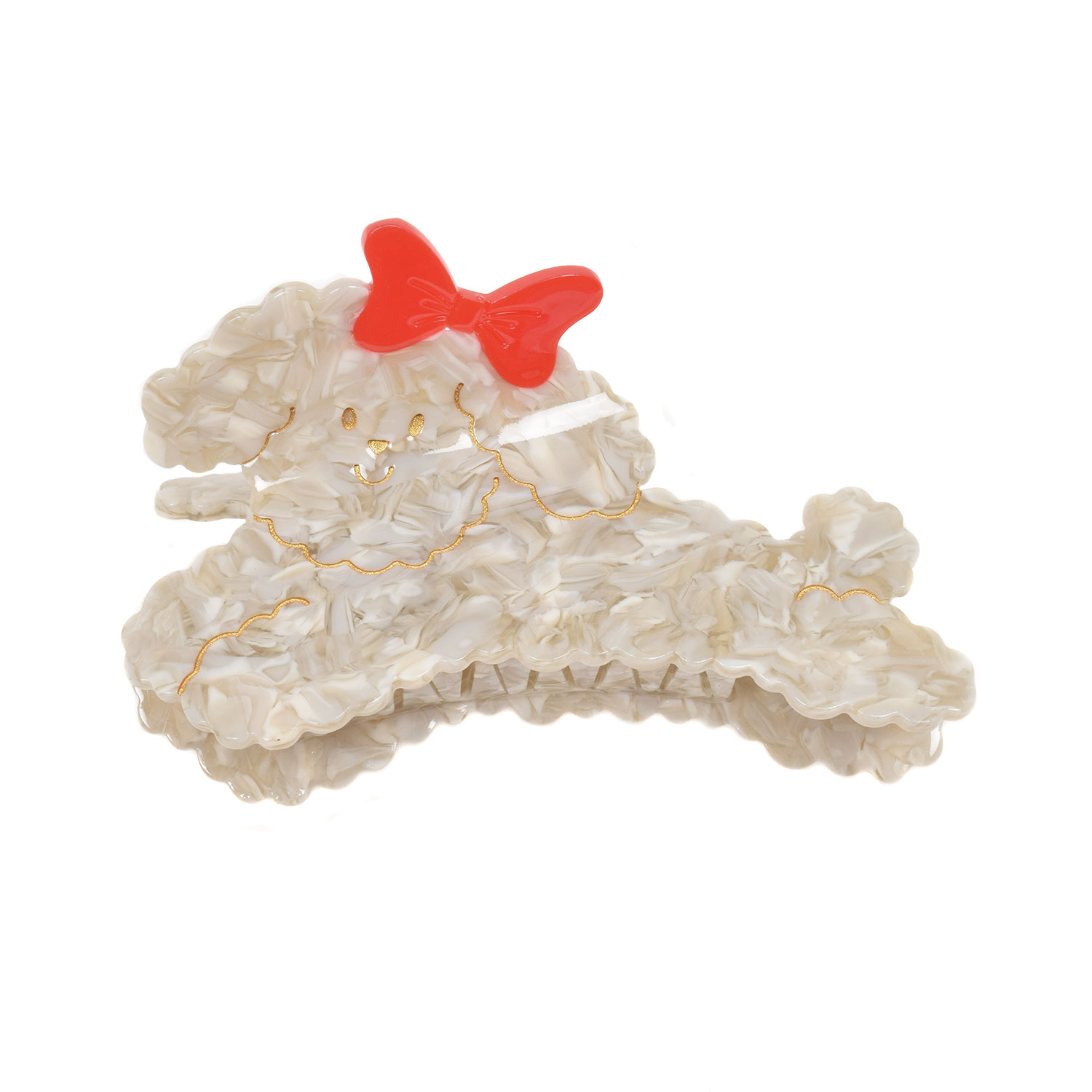 Haarklammer Puddel Gris