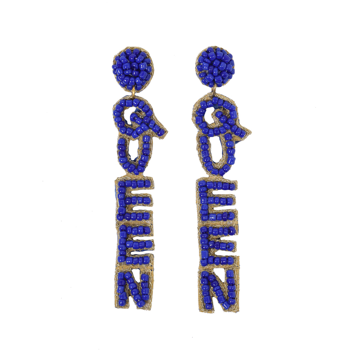 La Garçonne Bijoux Queen La Garçonne Bijoux Ohrstecker Blau vorne