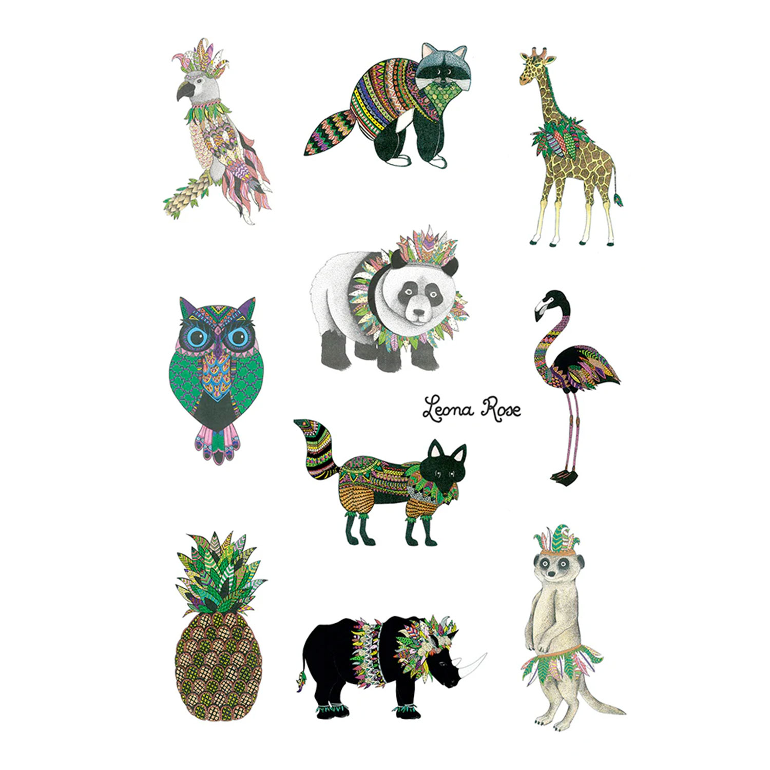 La Garçonne Accessoires Raccoon Parade Tattoo