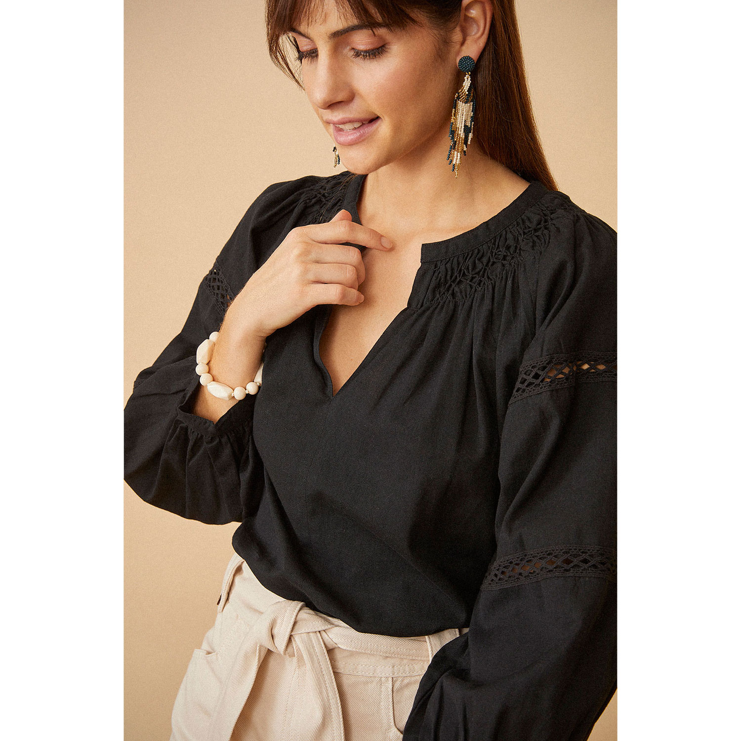 Des Petits Hauts Renissa Bluse Noir