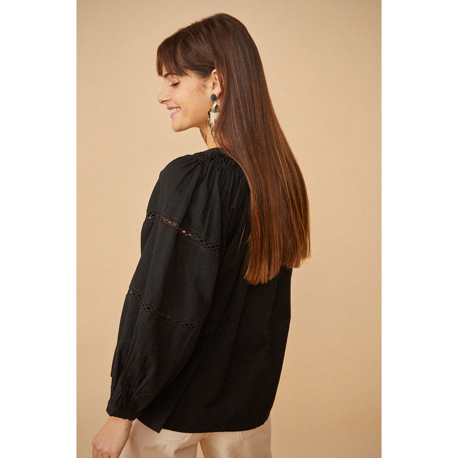 Des Petits Hauts Renissa Bluse Noir