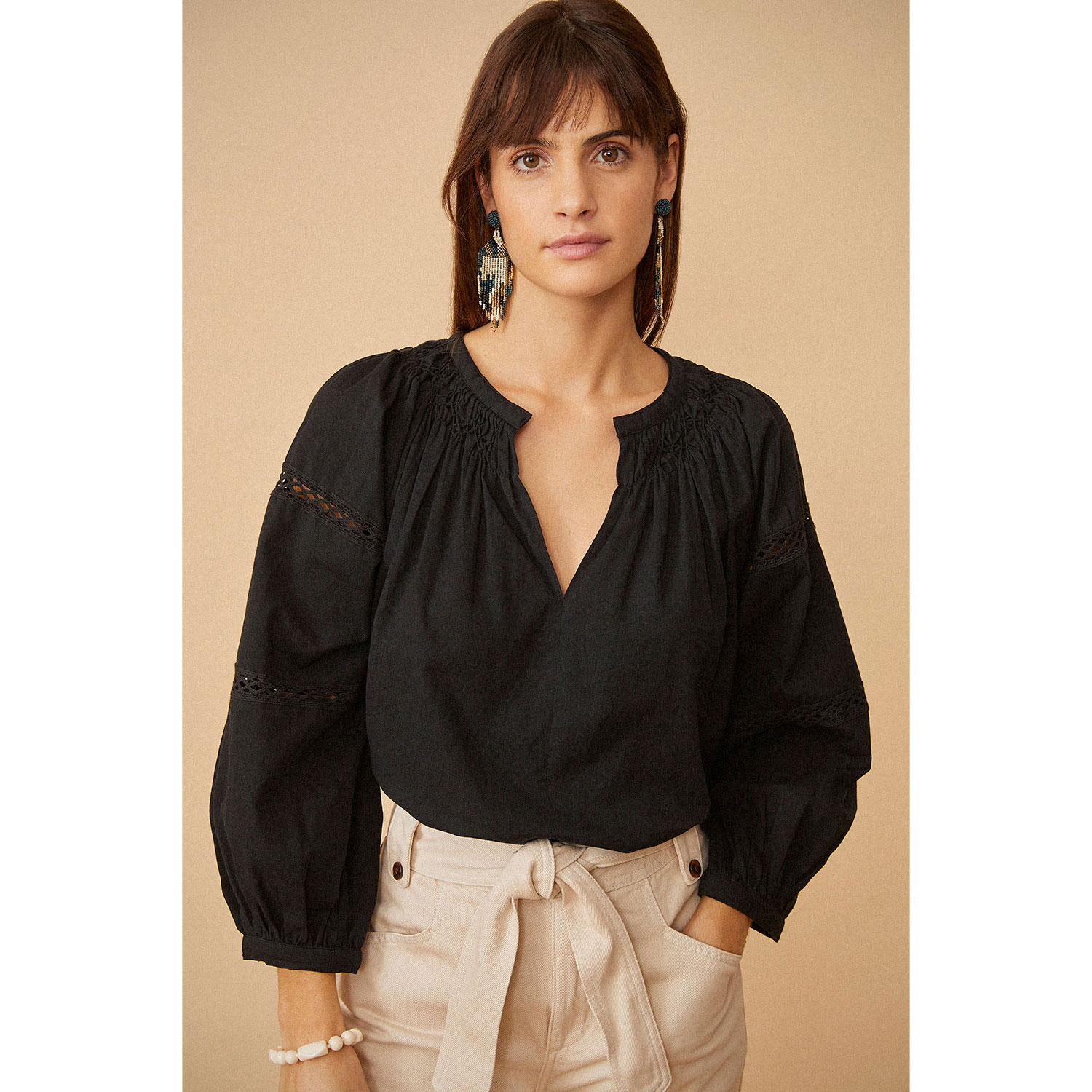 Des Petits Hauts Renissa Bluse Noir