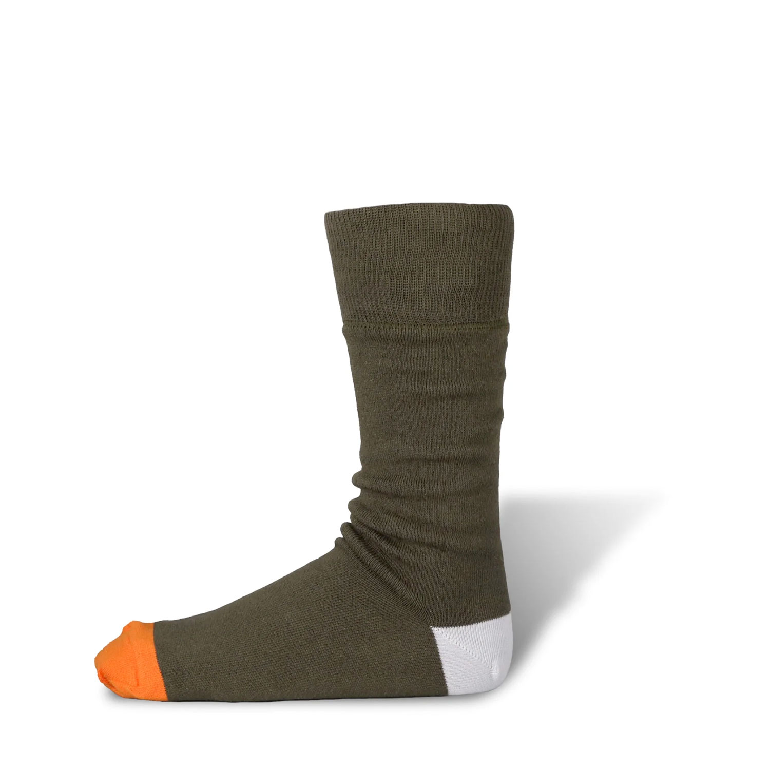 Decka Reversible Sock Olive Orange