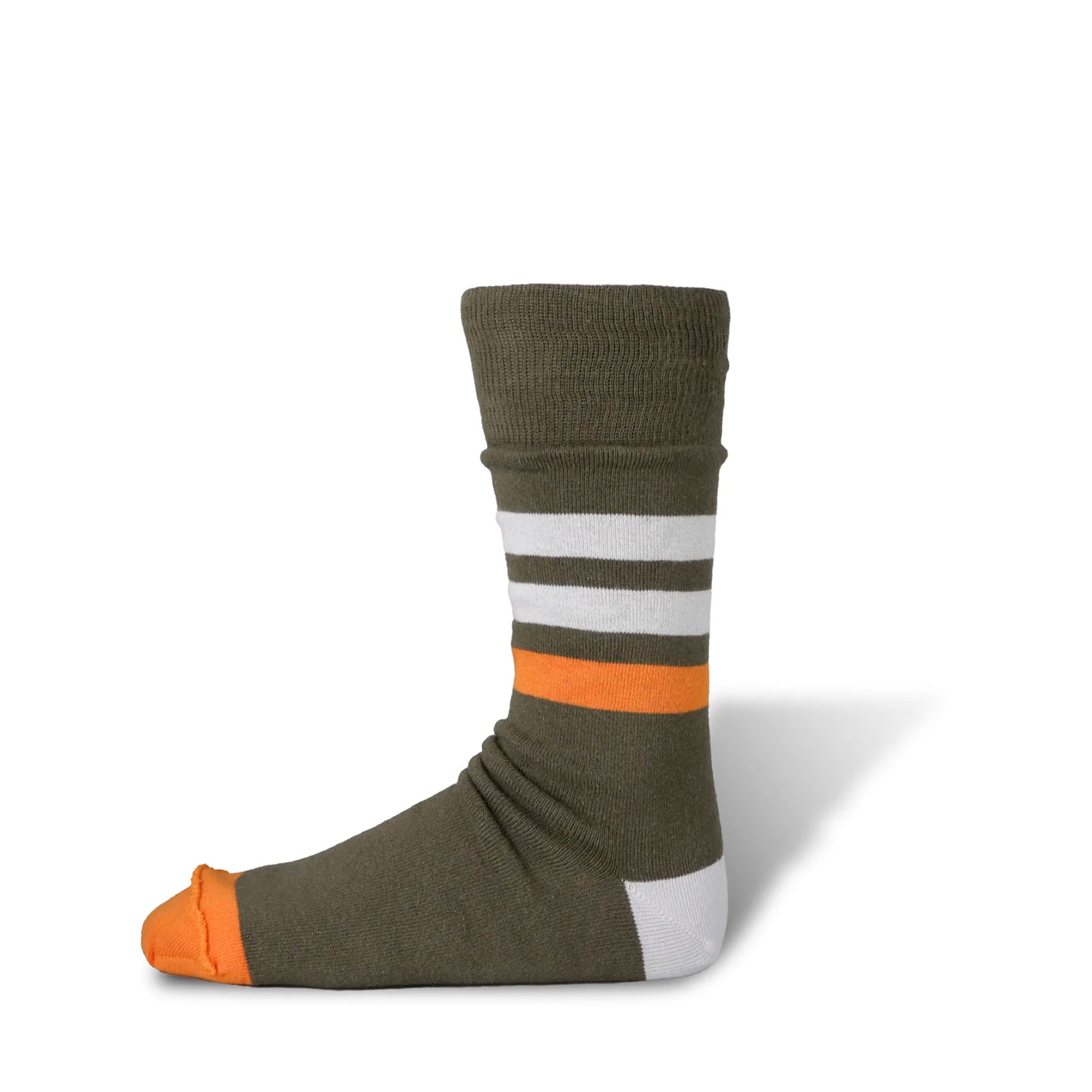 Decka Reversible Sock Olive Orange