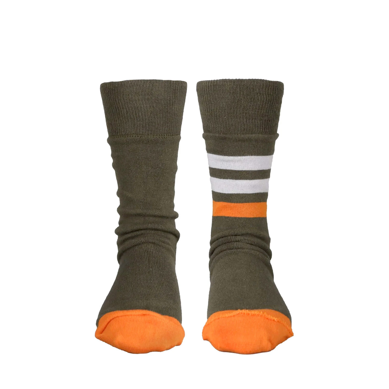 Reversible Sock Olive Orange