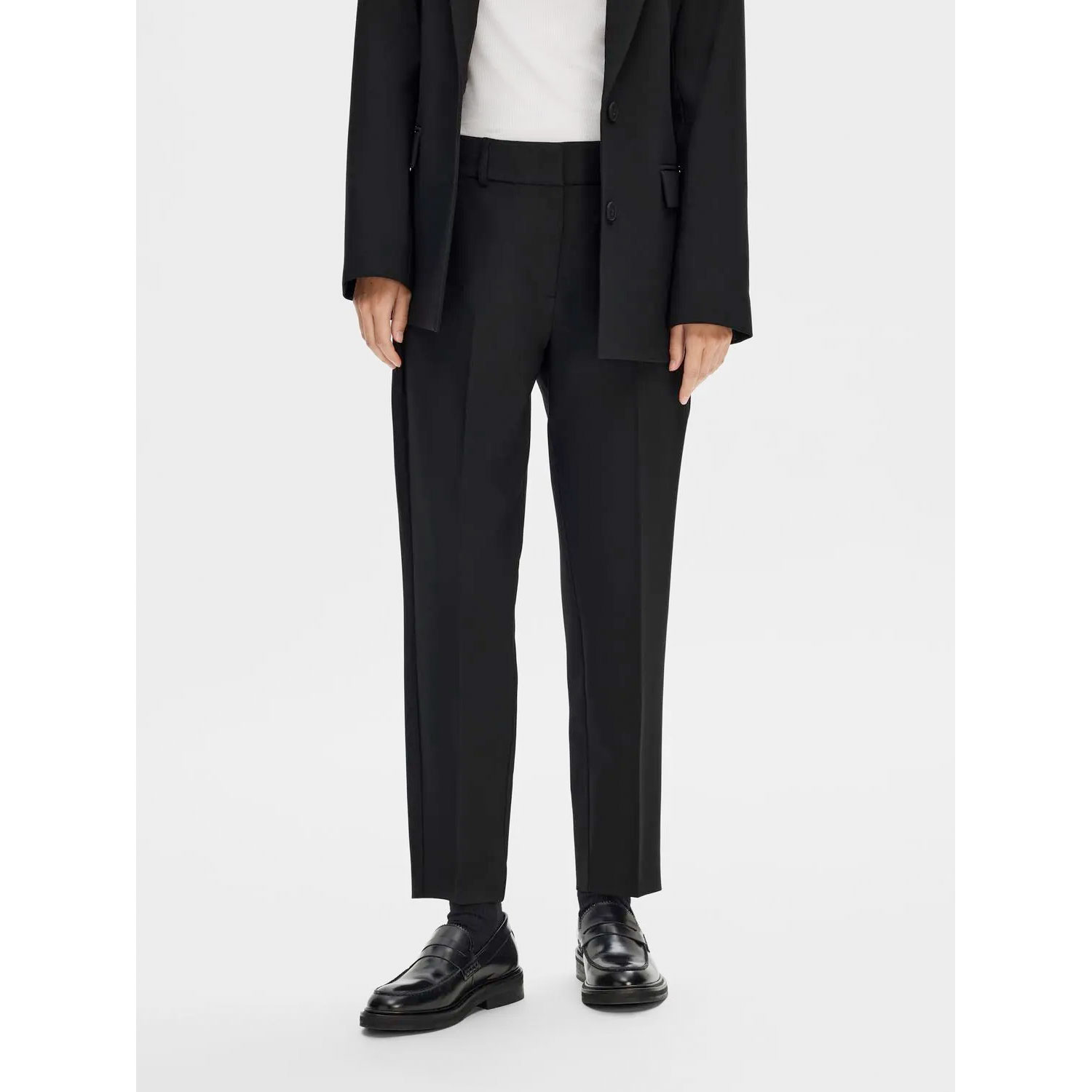 Selected Femme Rita Cropped Hose Black