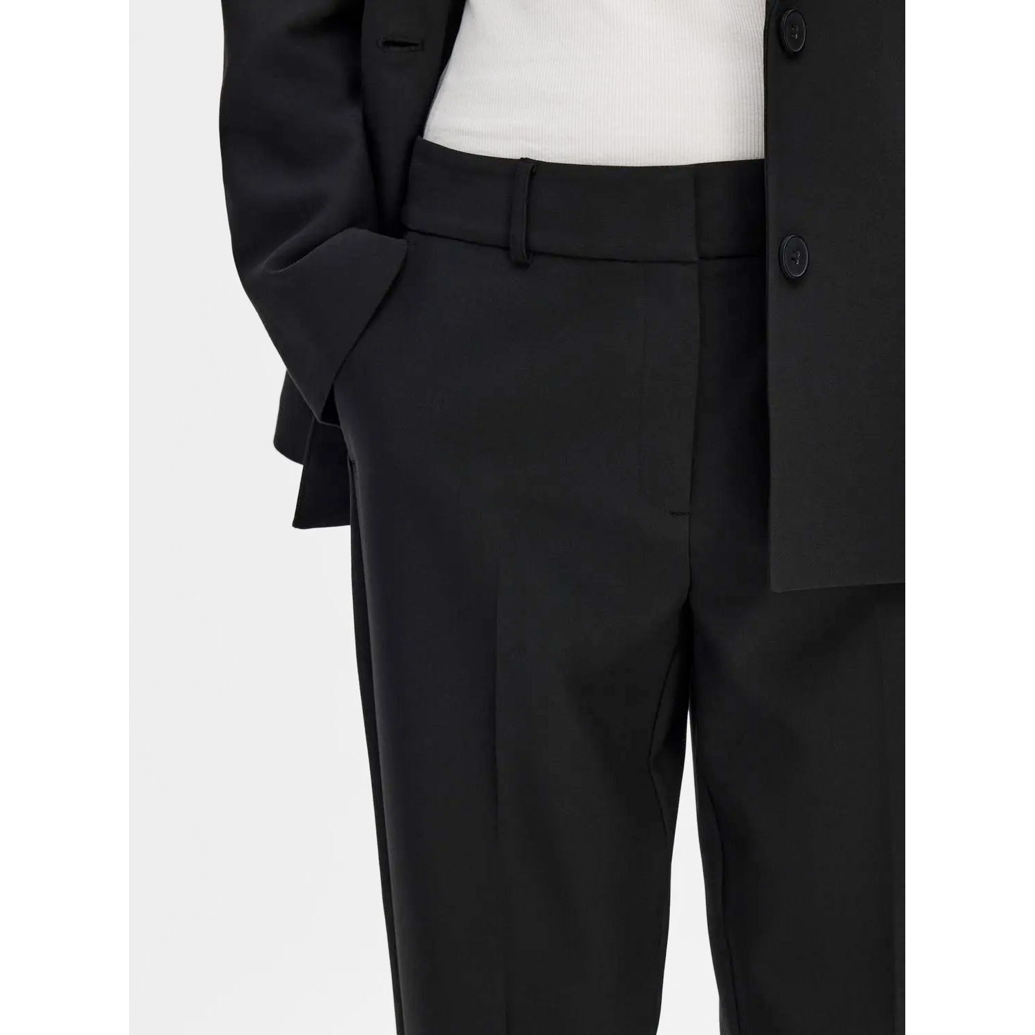 Selected Femme Rita Cropped Hose Black