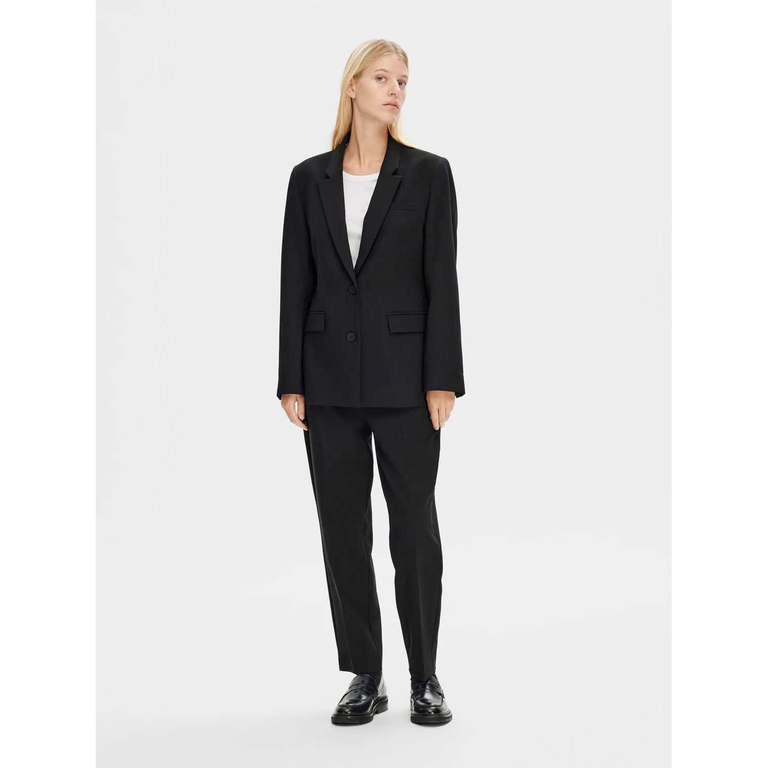 Selected Femme Rita Cropped Hose Black