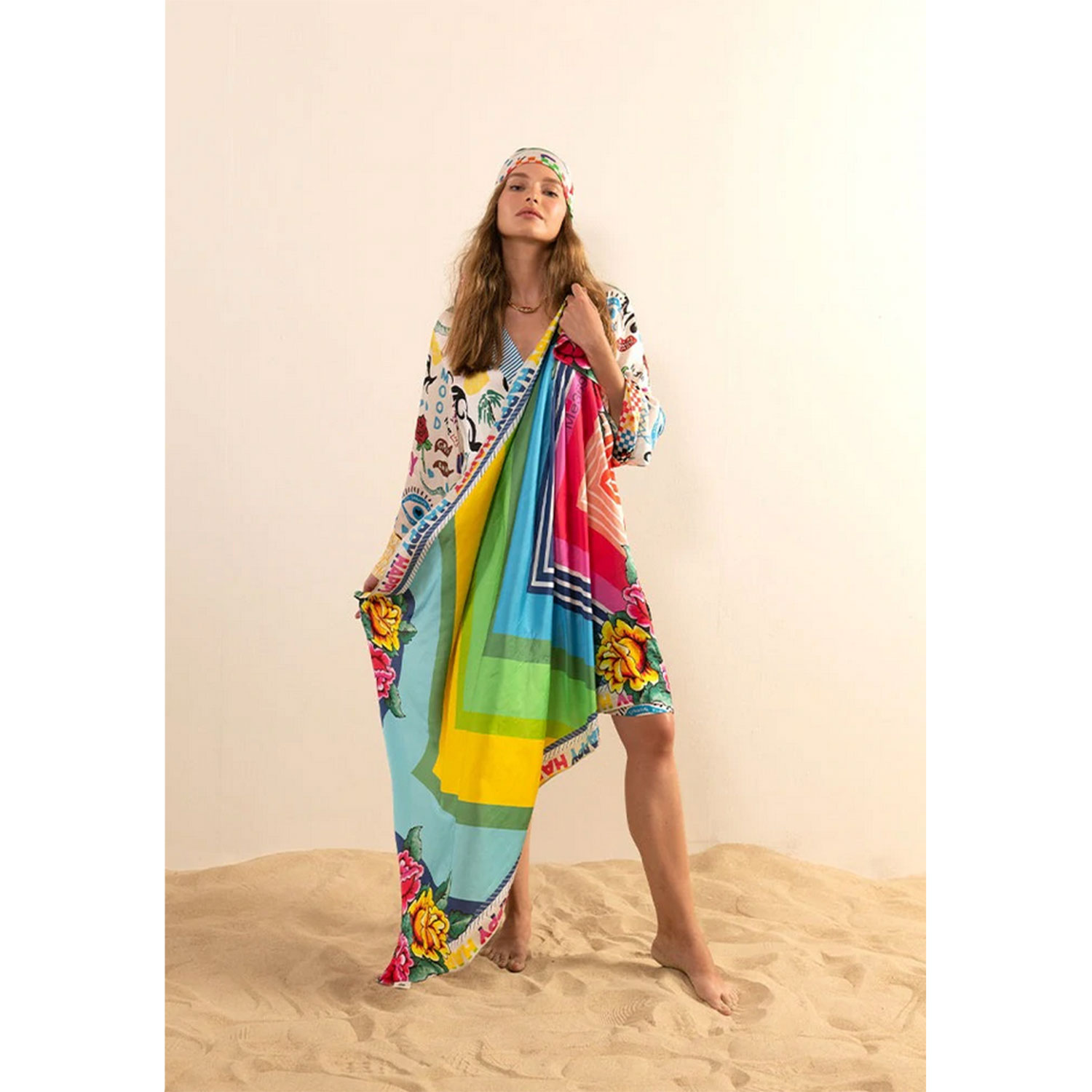 Me369 River Me369 Schal print Model vorne