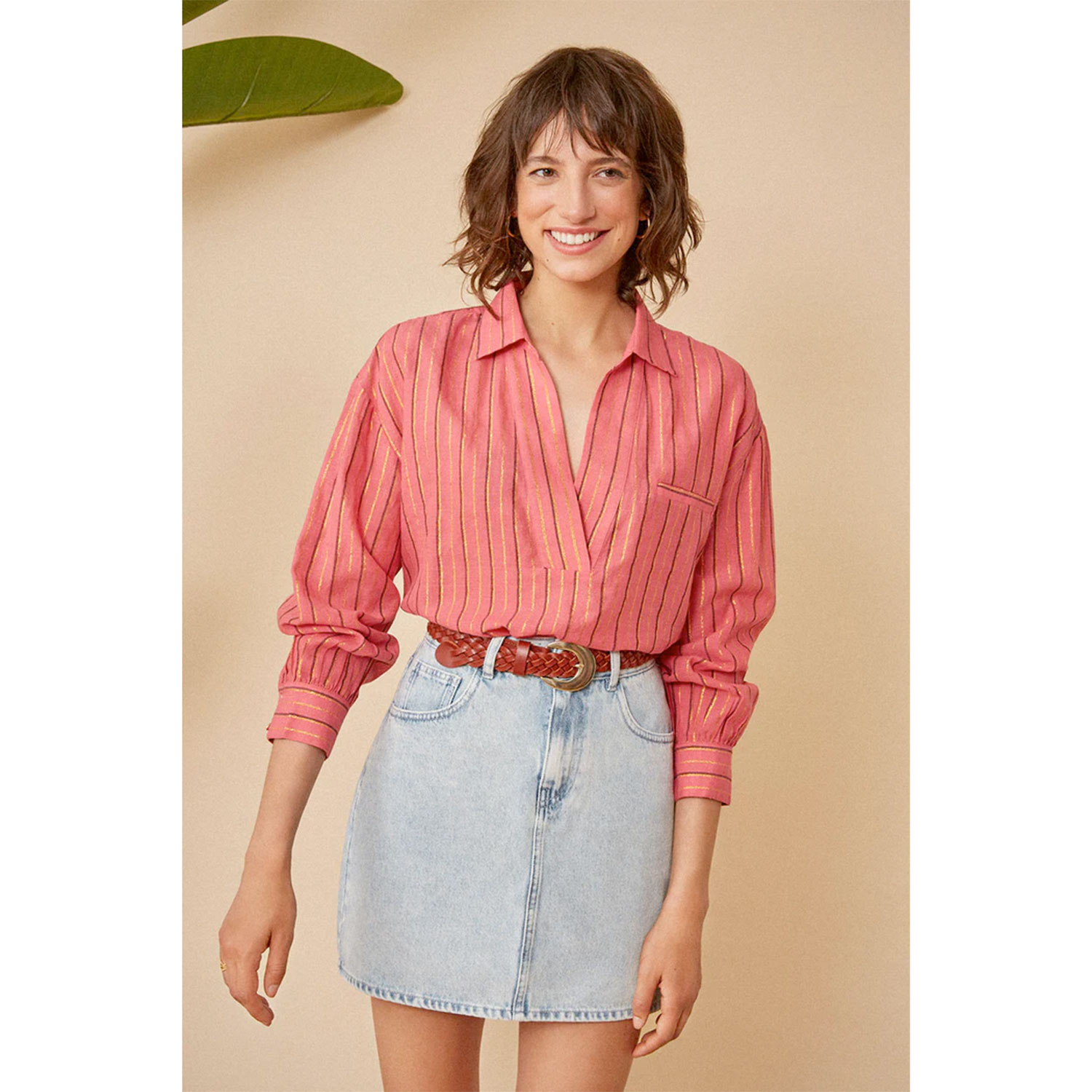 Des Petits Hauts Ronani Bluse Ray Fresia