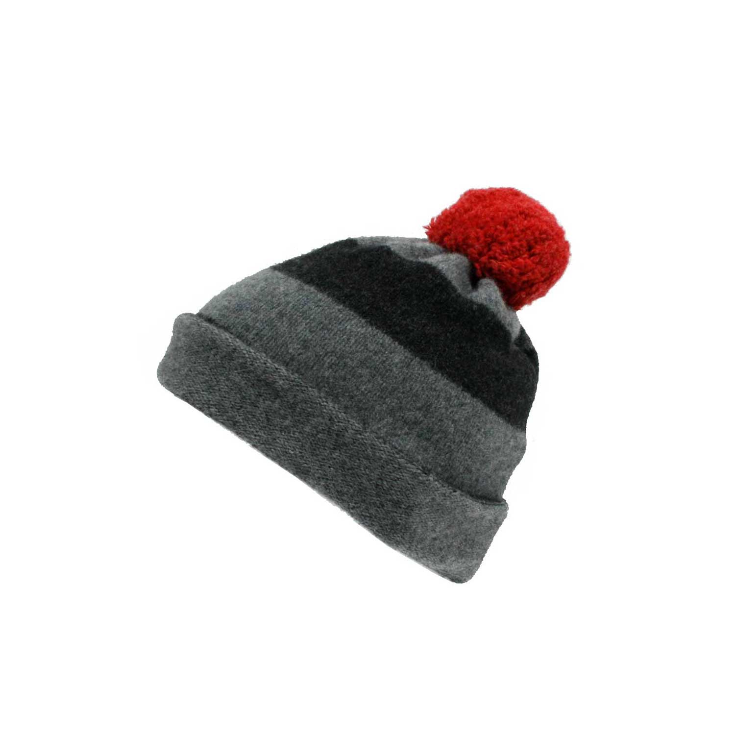 La Garçonne Accessoires Wollmütze Grau Stripe