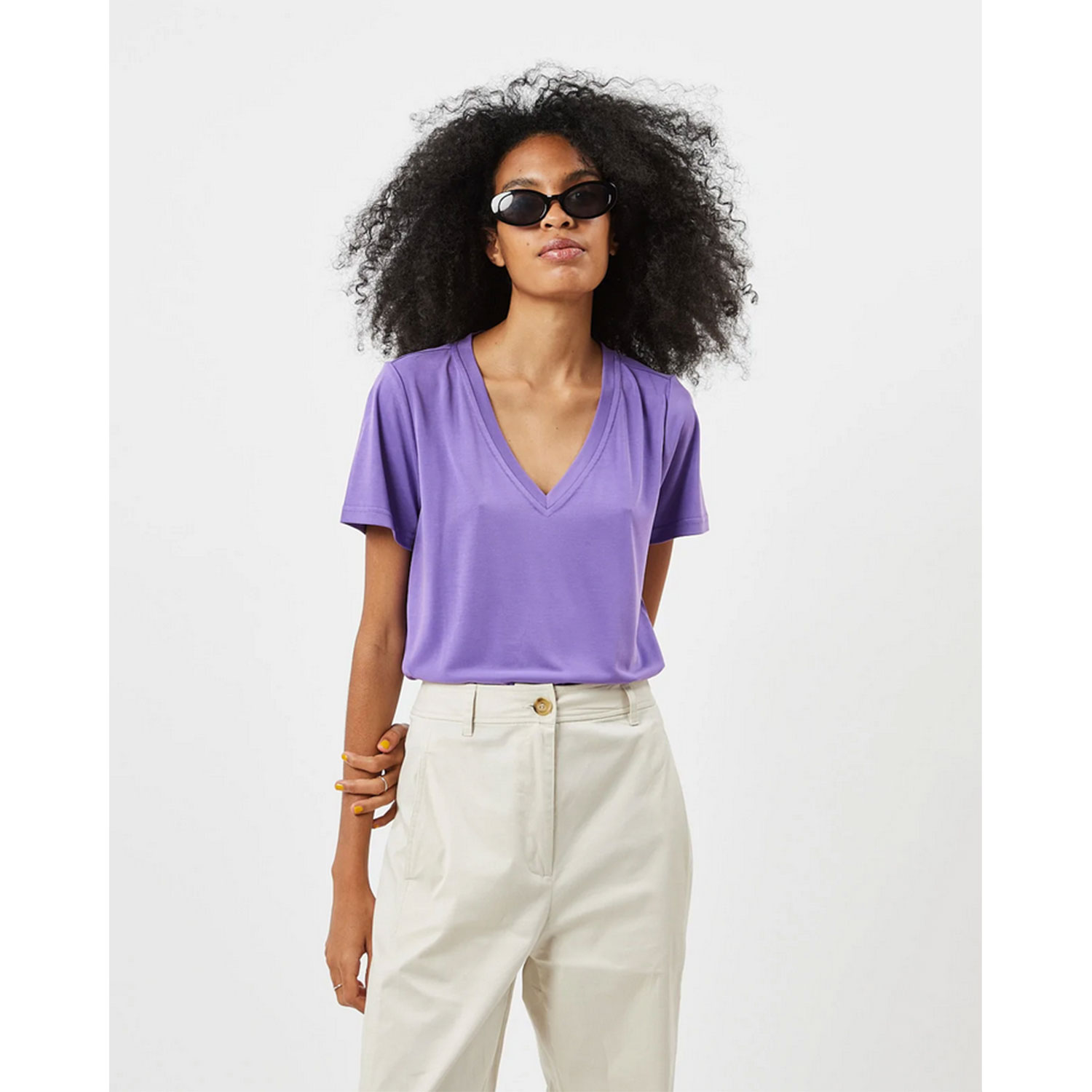 Minimum Rynih Minimum T-Shirt Violett Model vorne