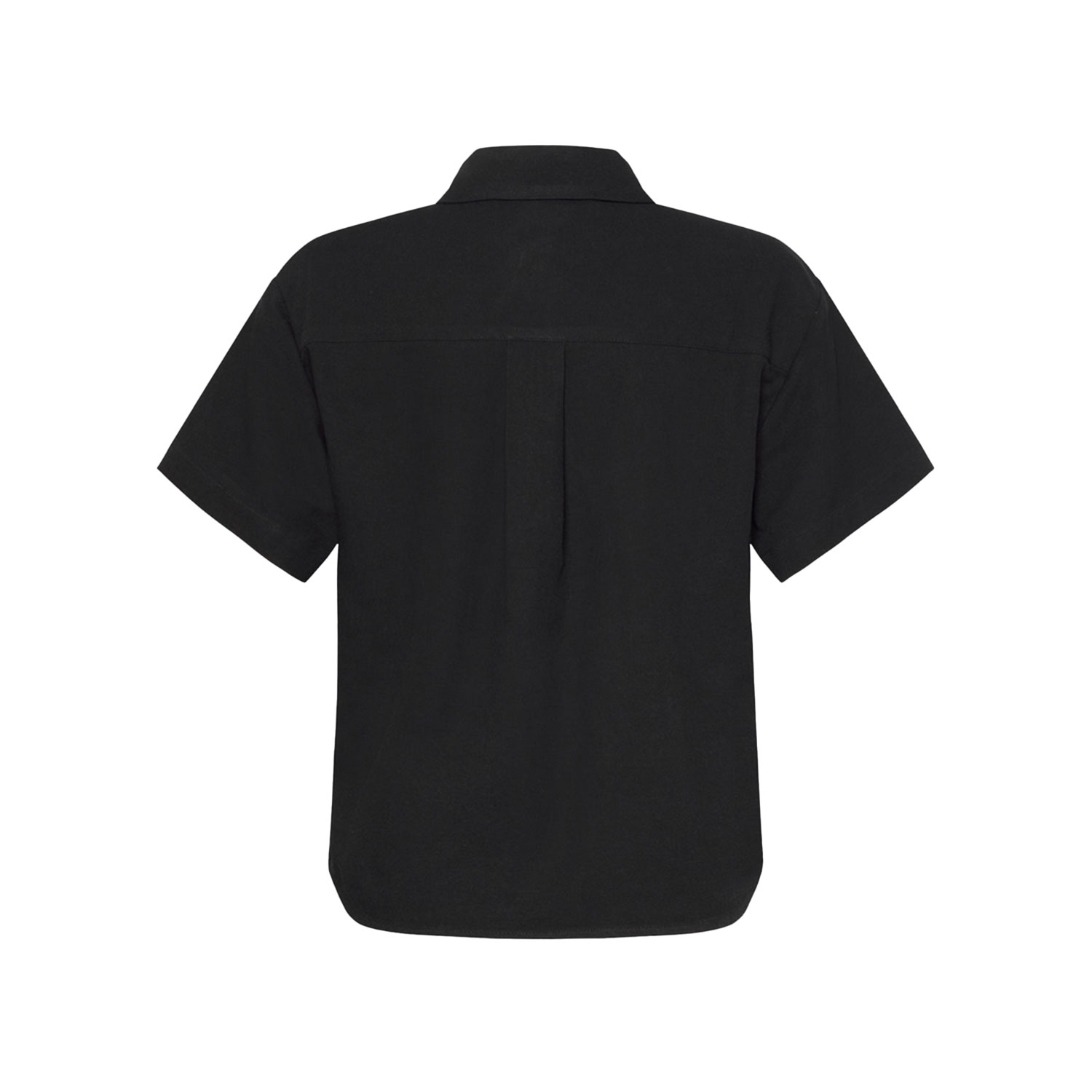 Minimum Sage Kurzarm Hemd mit Chemisekragen und Knopfleiste in Schwarz von Minimum. Hinten