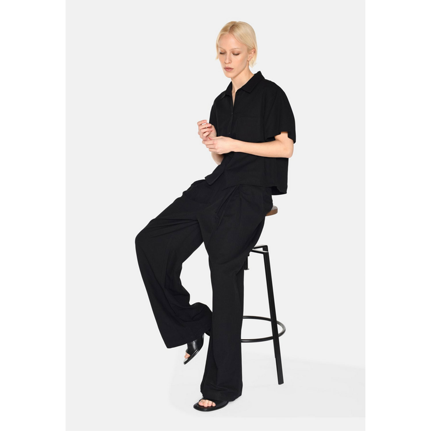 Minimum Sage Hemdbluse Black