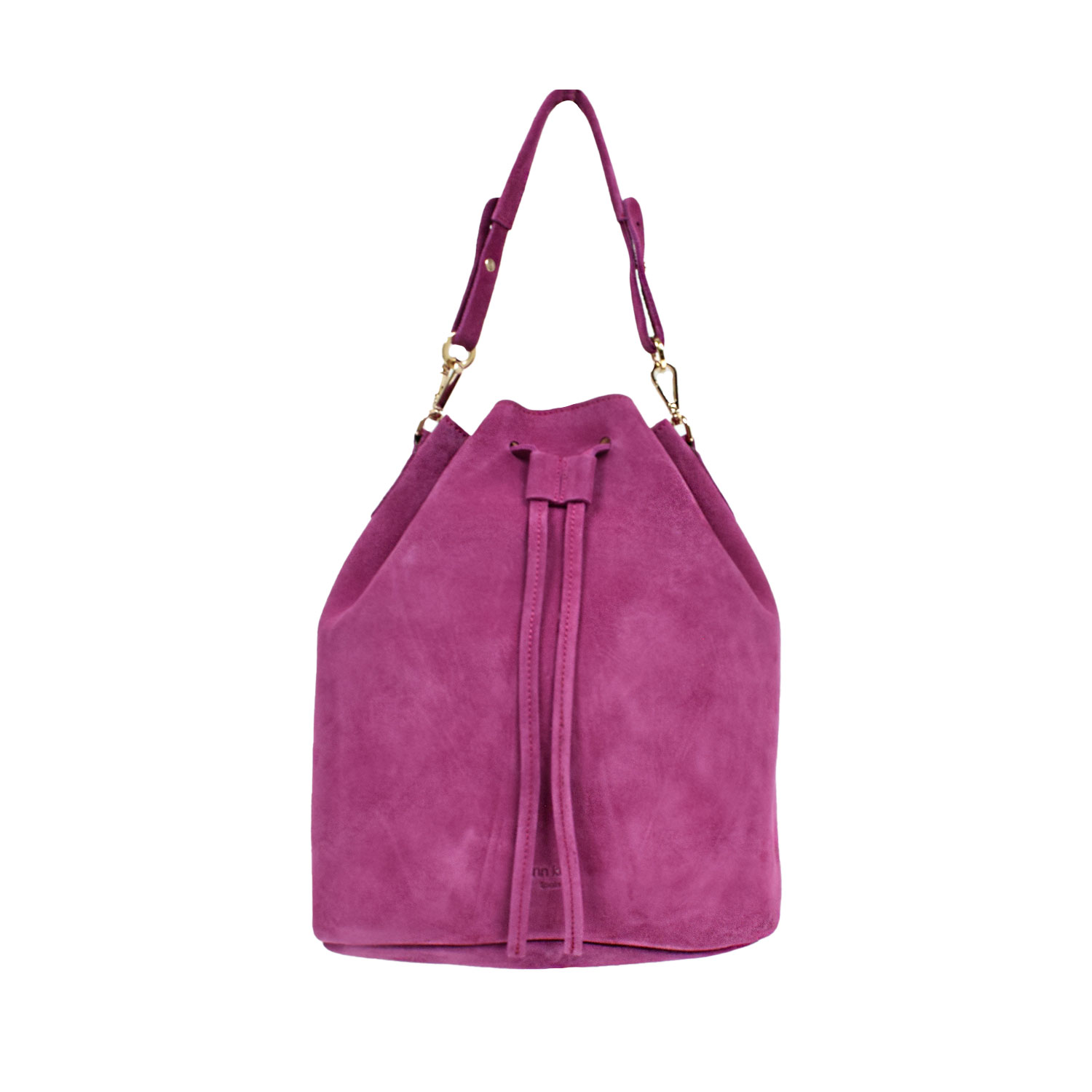 Saku Beuteltasche Suede Fuchsia