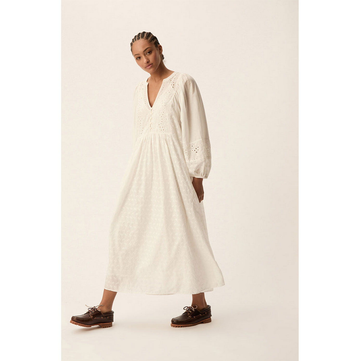 Des Petits Hauts Salama Kleid Ecru