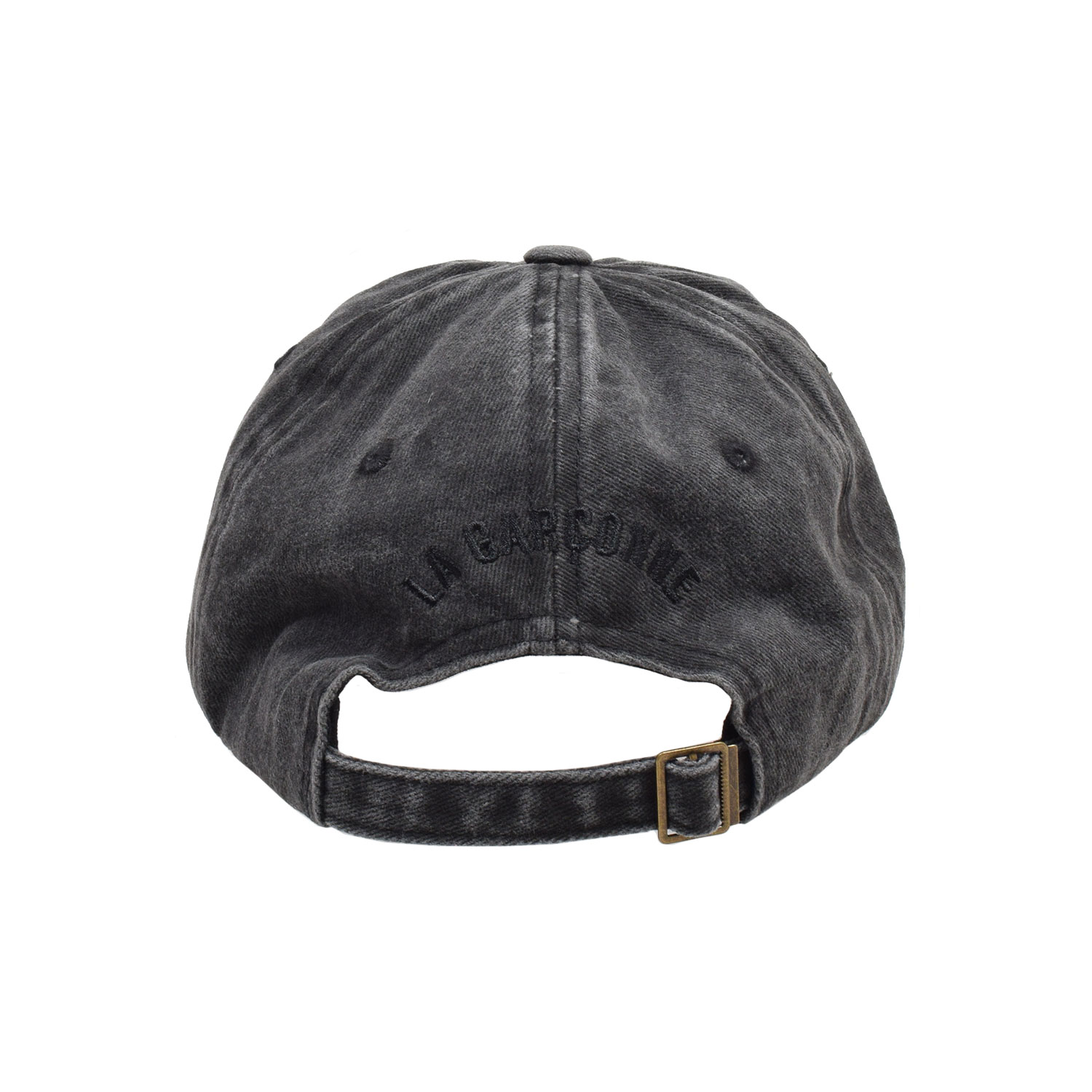 La Garçonne Accessoires Sand Washed Cap Black
