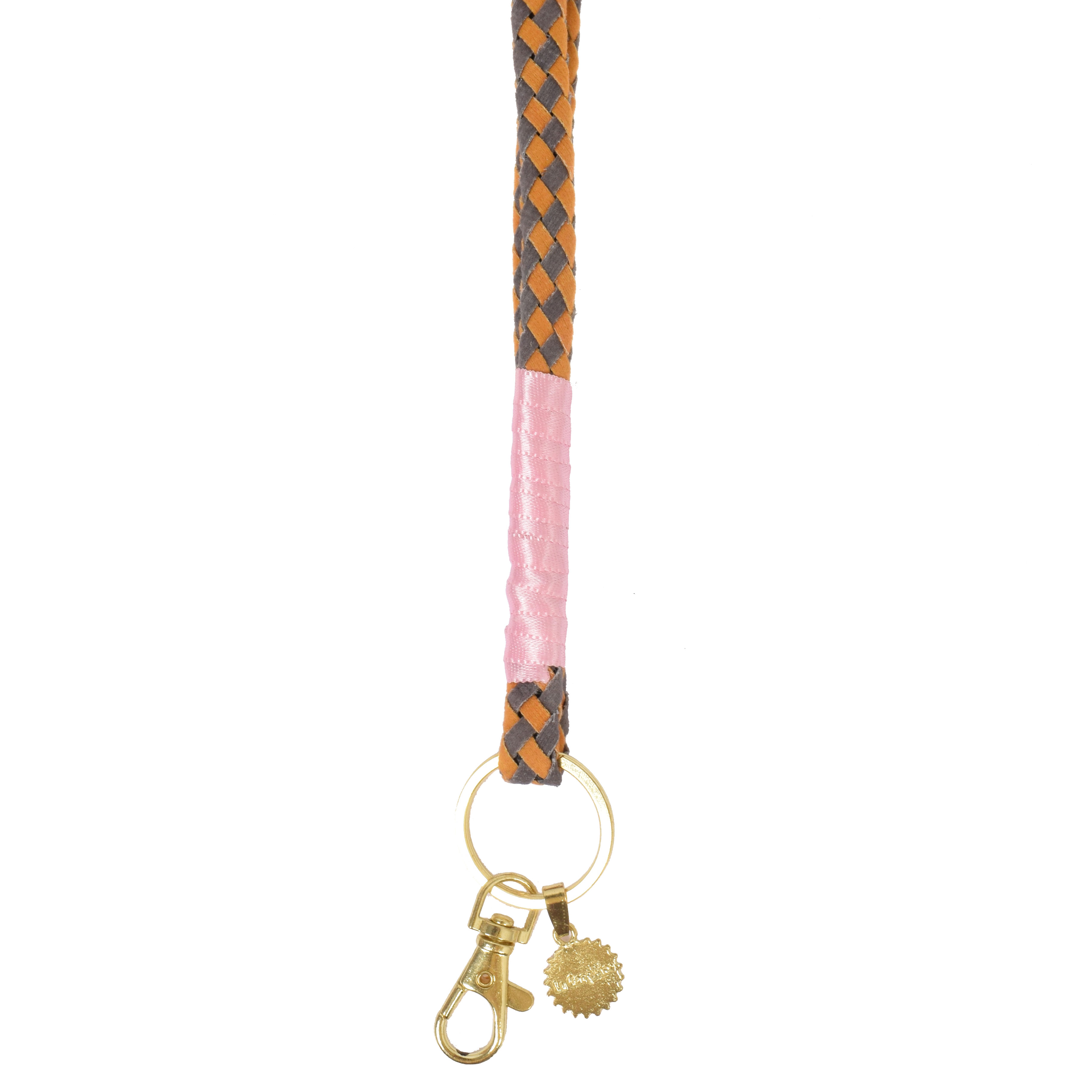 La Garçonne Accessoires Schlüsselbändel Orange Grau