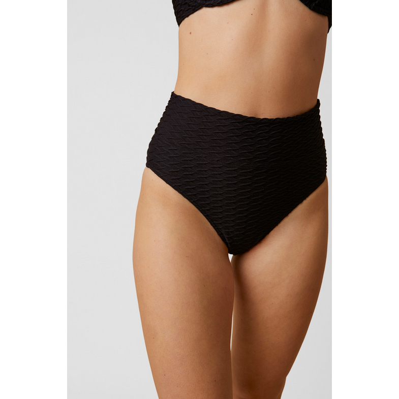 Paula Seaweed Wave Bikini Bottom Black