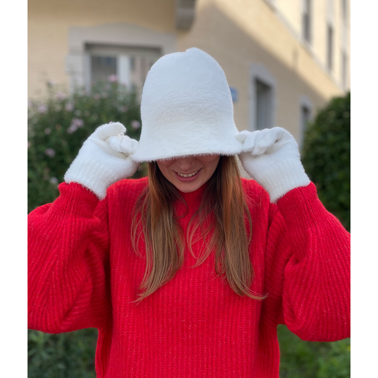 Voila Sera Eldiven Handschuhe Ecru