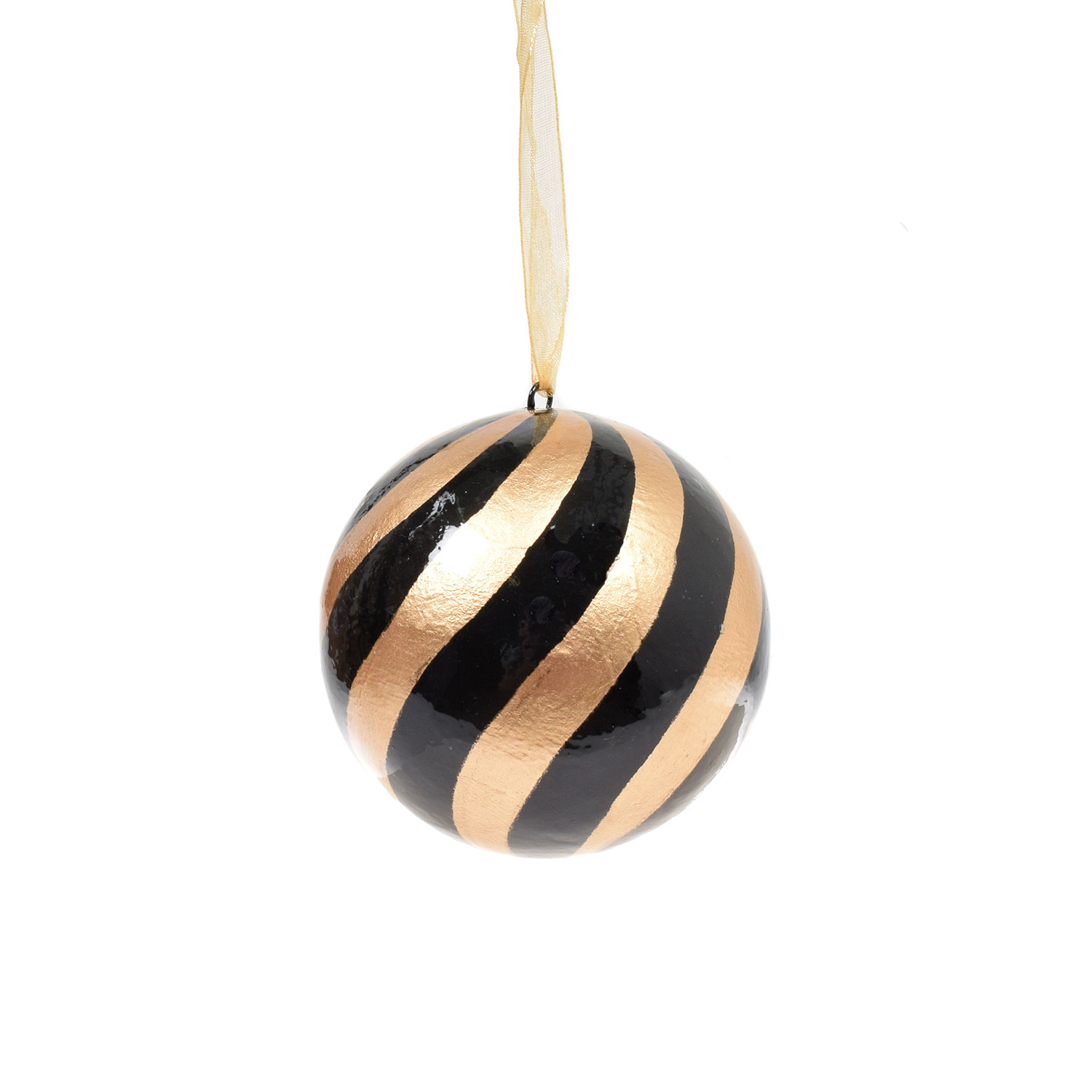 Shalimar Swirl Ball Gold / Black Weihnachtskugel