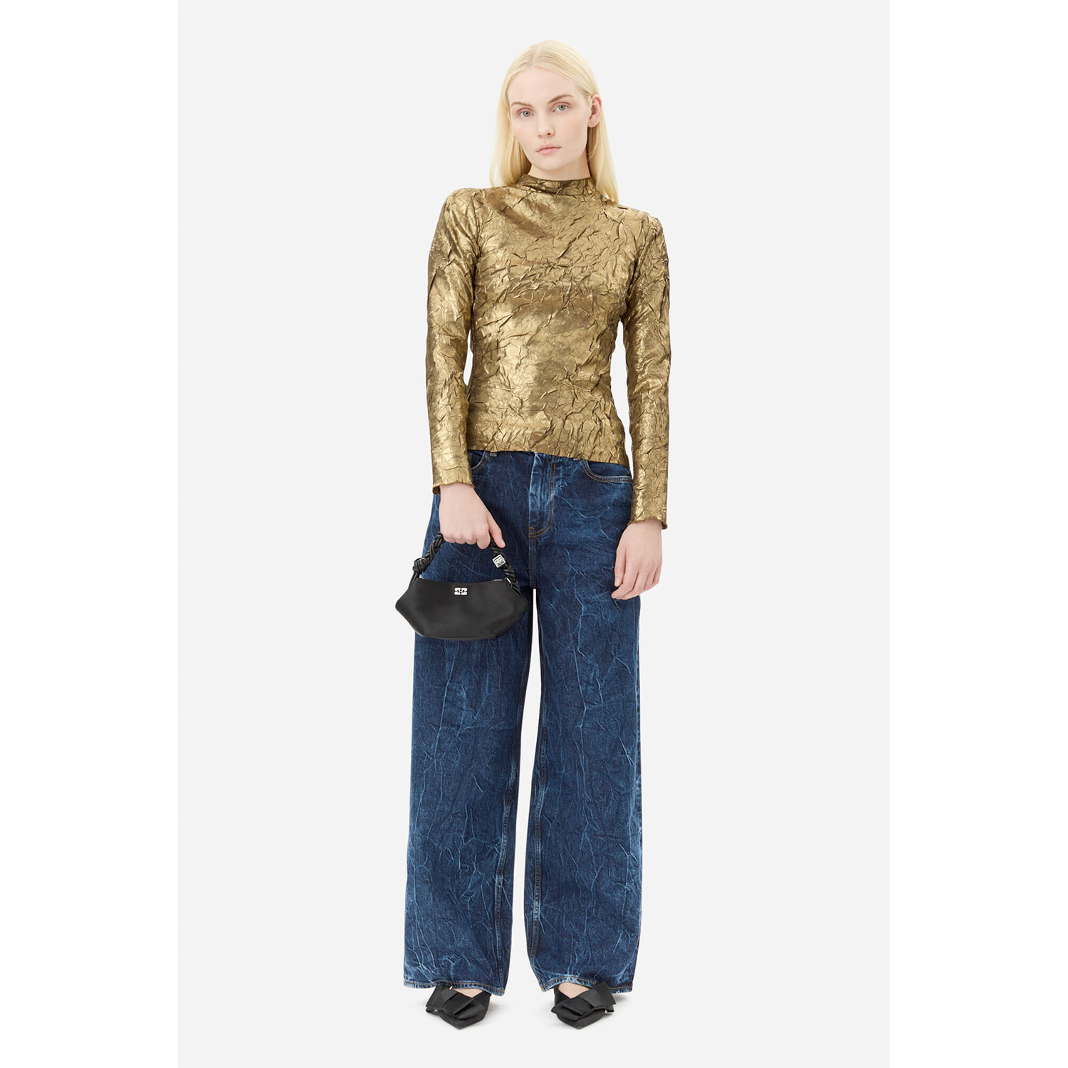 Ganni Shibori Top Gold