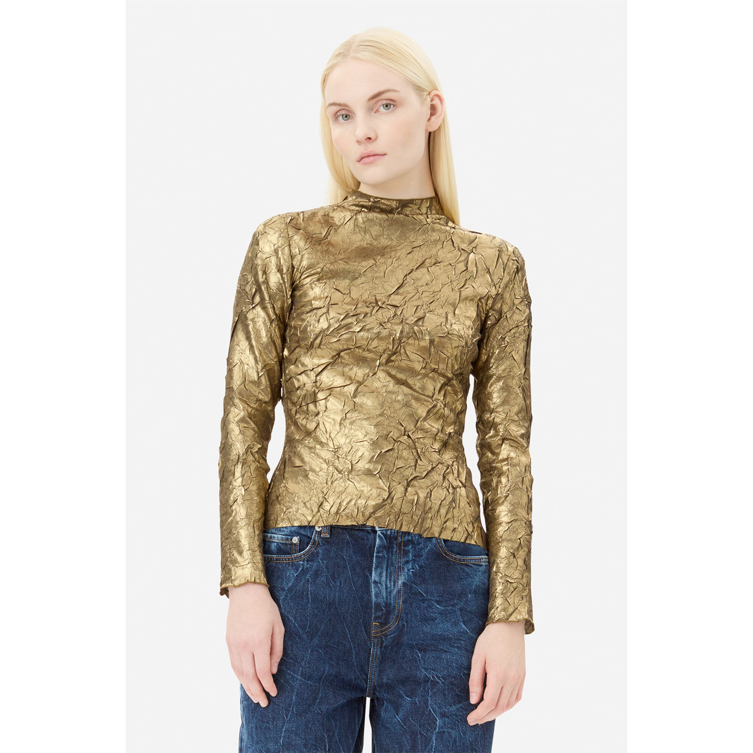 Ganni Shibori Top Gold