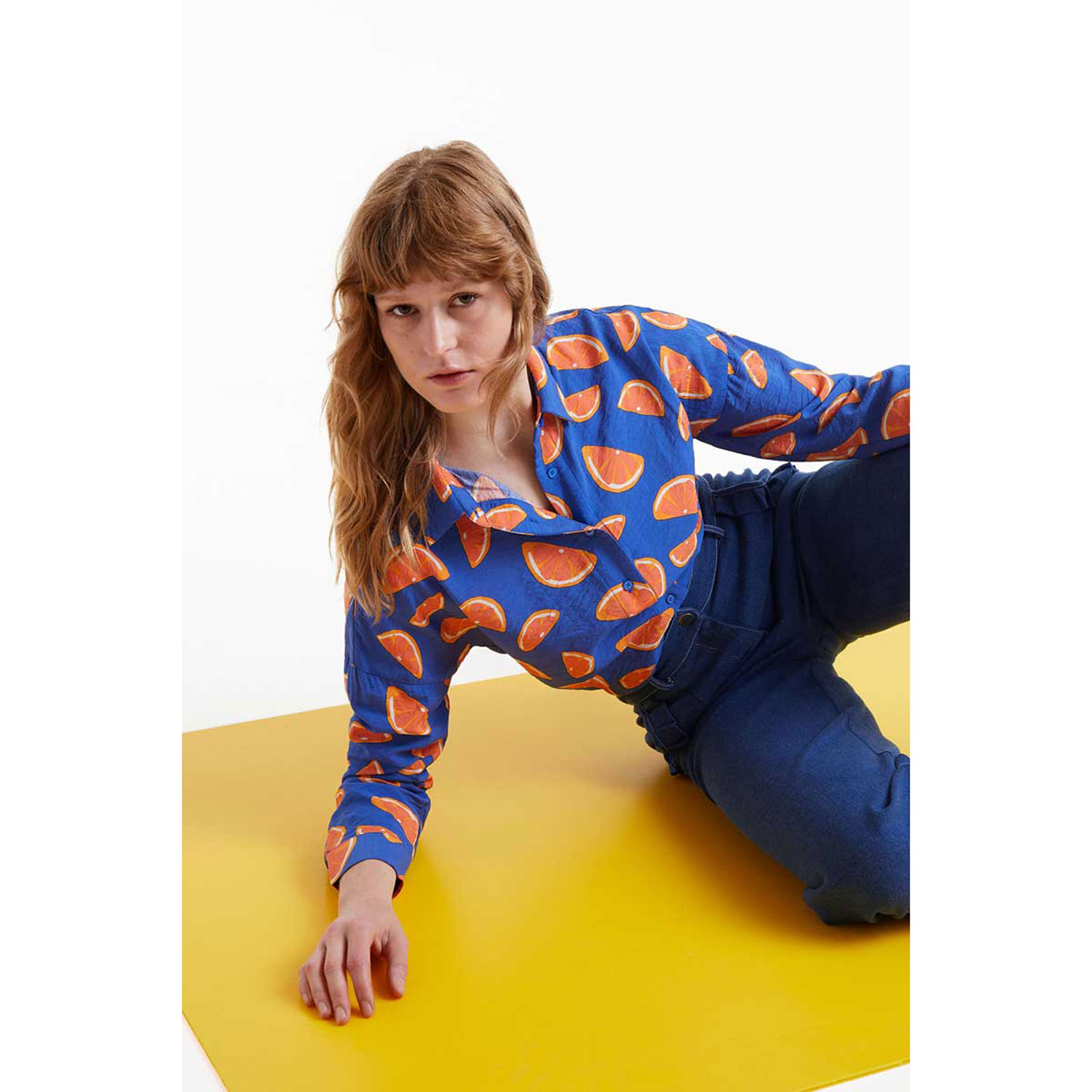 Compañia Fantastica Bluse Blue Orange