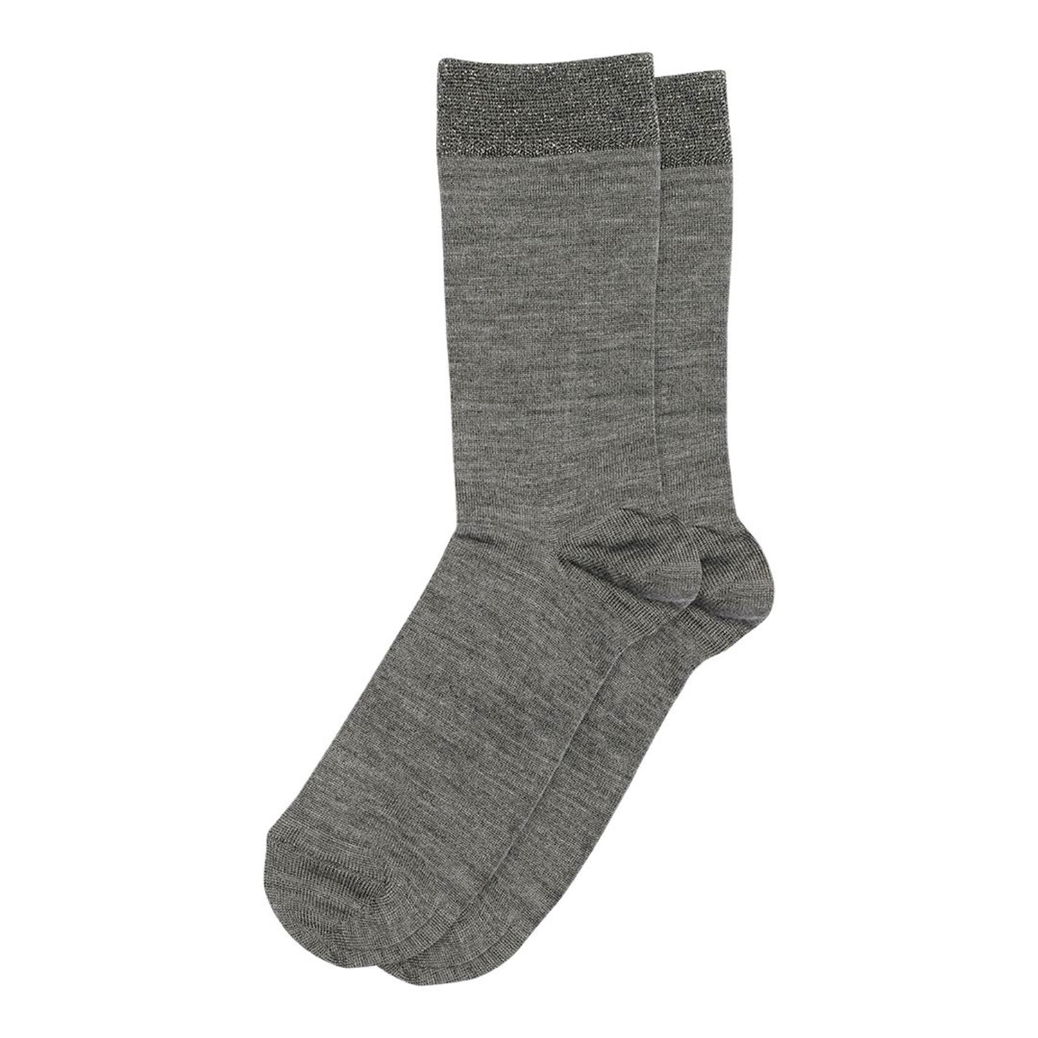 MP Denmark Wolle/Seide Socken Grey Melange