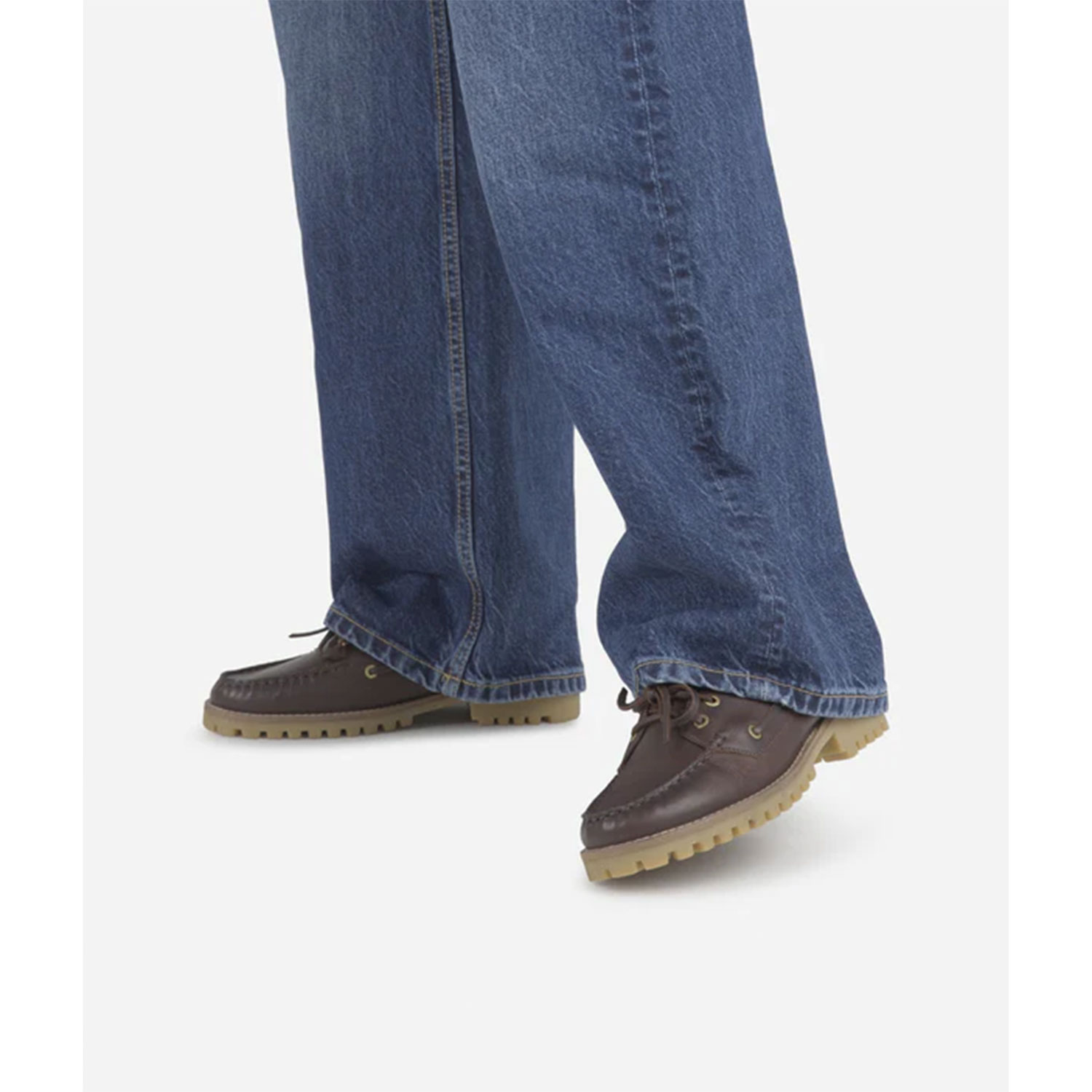 Bronx Sie-nna Bootschuhe aus dunkelbraunem Leder von Bronx Model Seite