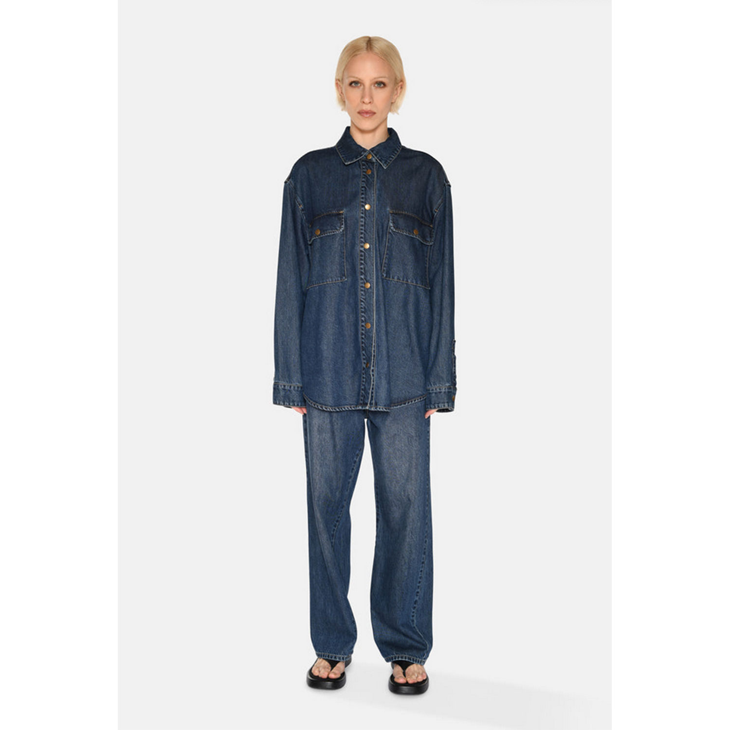 Minimum Siggas Jeanshemd in Blau von Minimum Model vorne