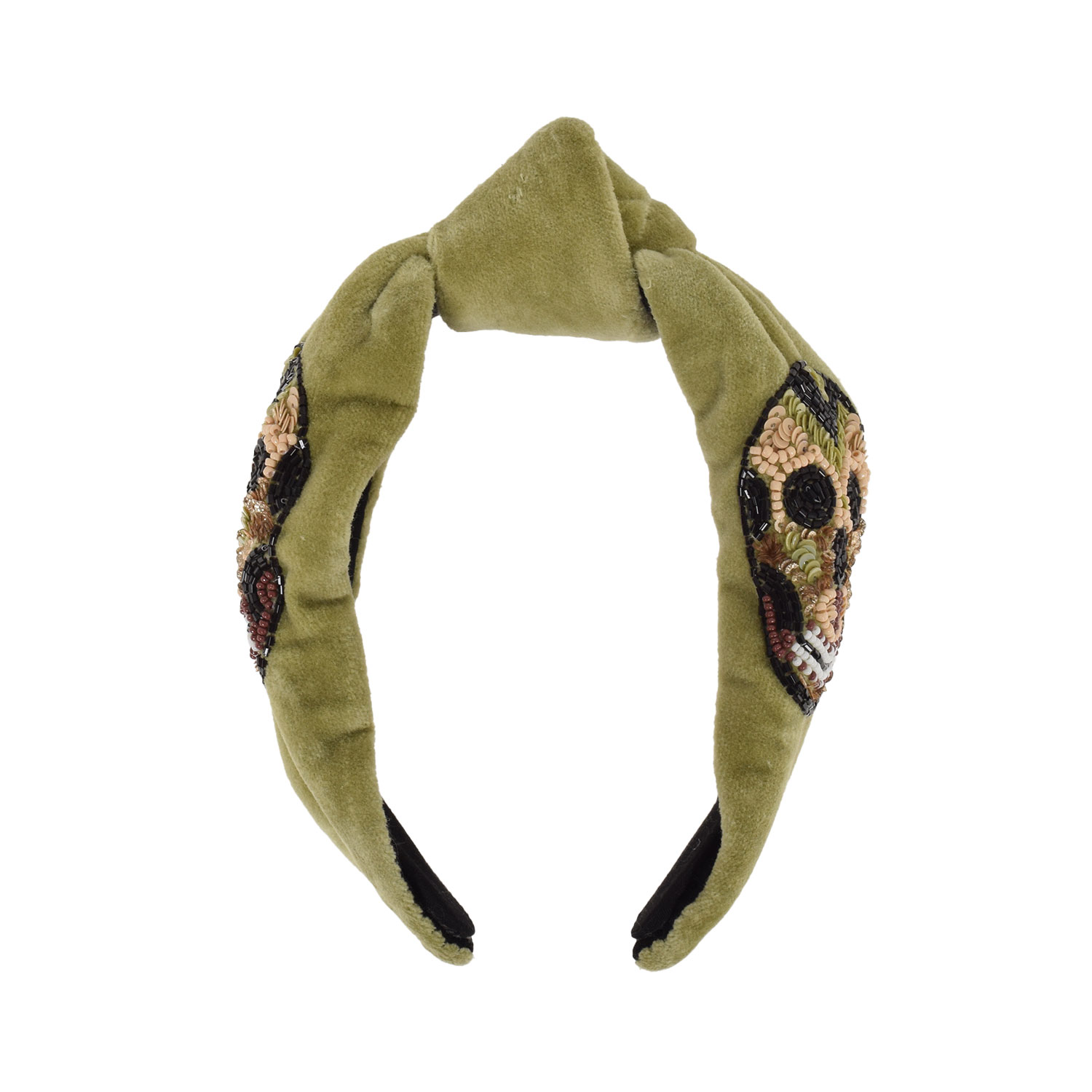 Skull Haarreif Light Olive
