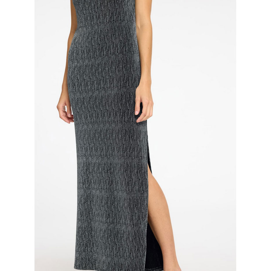 Selected Femme Anita Kleid Black Silver Lurex