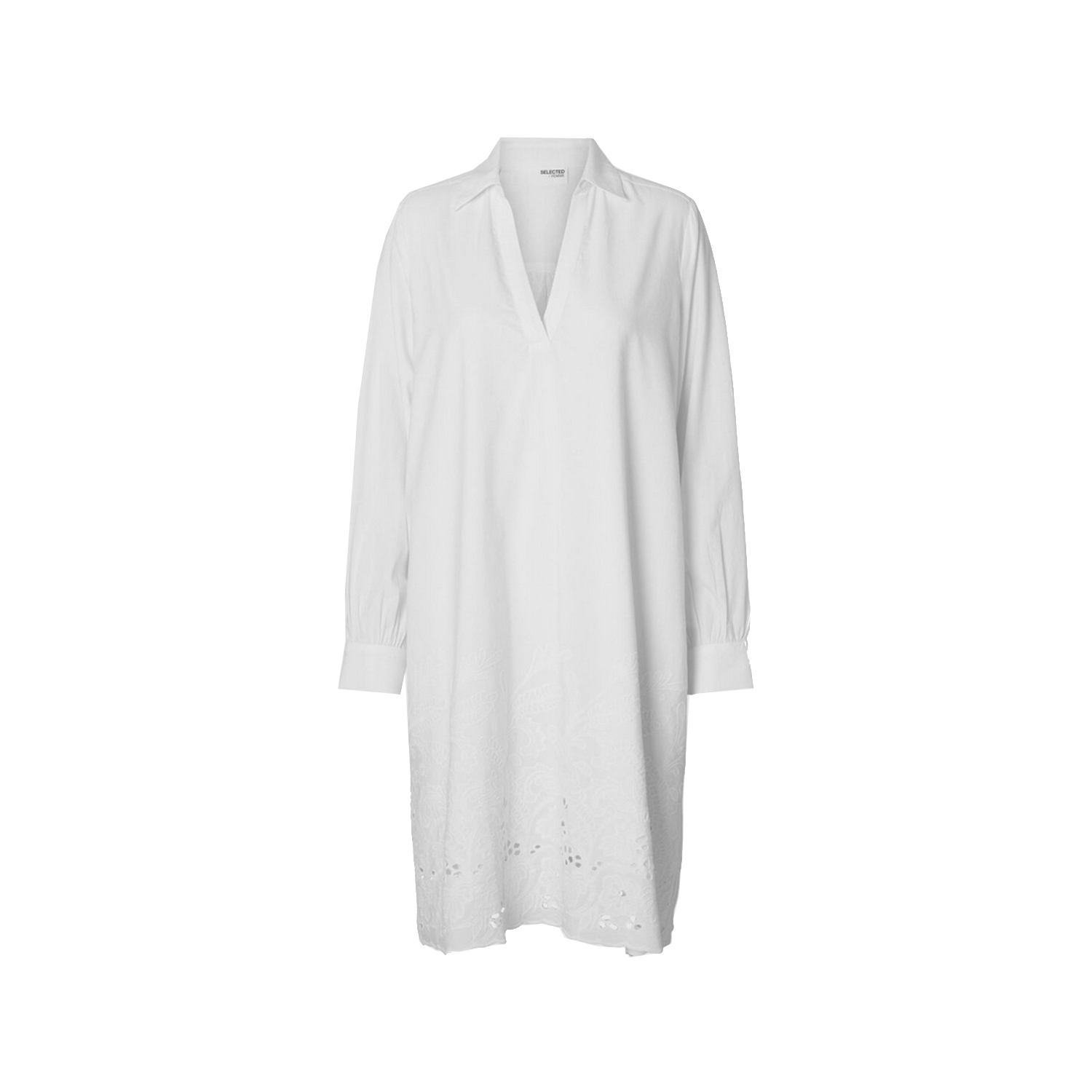 Selected Femme Dahlia Kleid Bright White