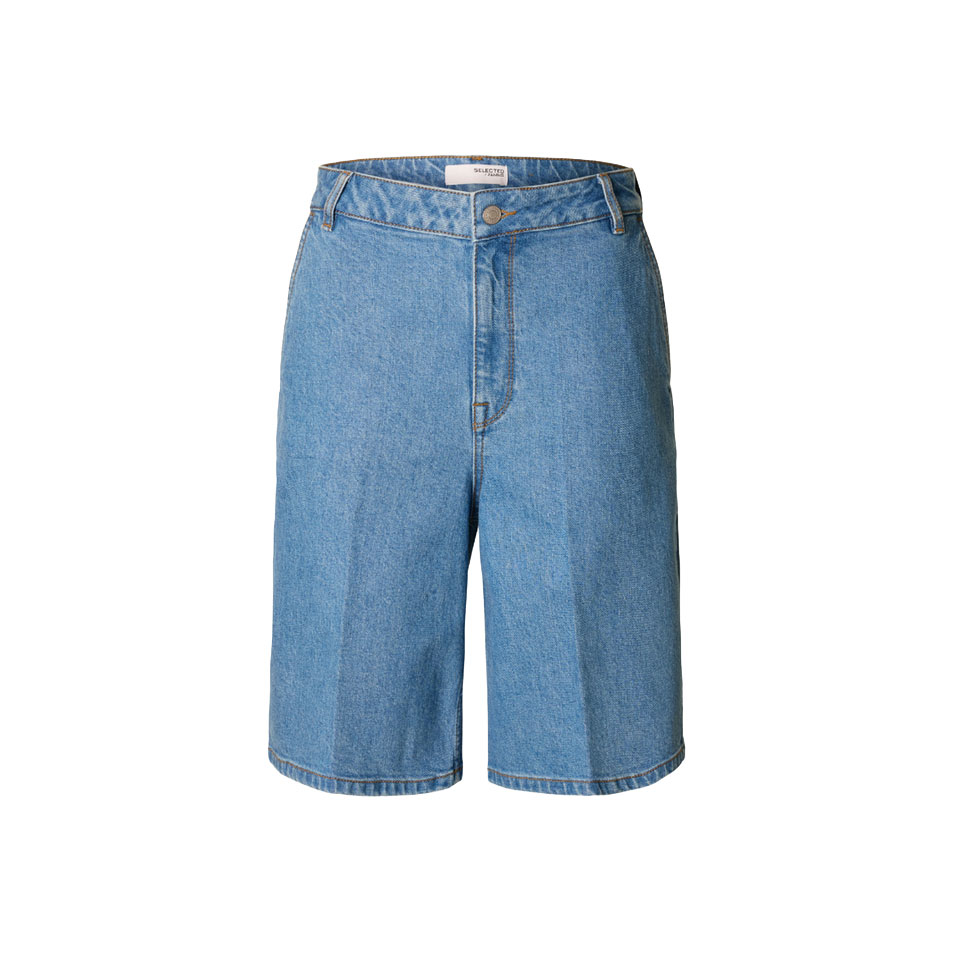 Selected Femme Evelyn Shorts Medium Blue Denim