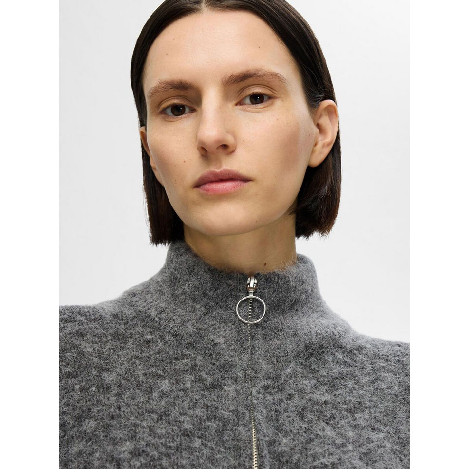 Selected Femme Sia Selected Femme Cardigan Grau meliert Model Detail