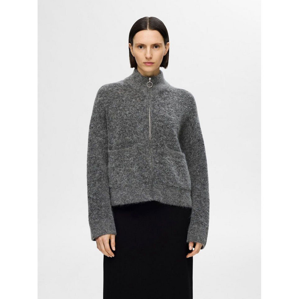 Selected Femme Sia Cardigan Medium Grey Melange