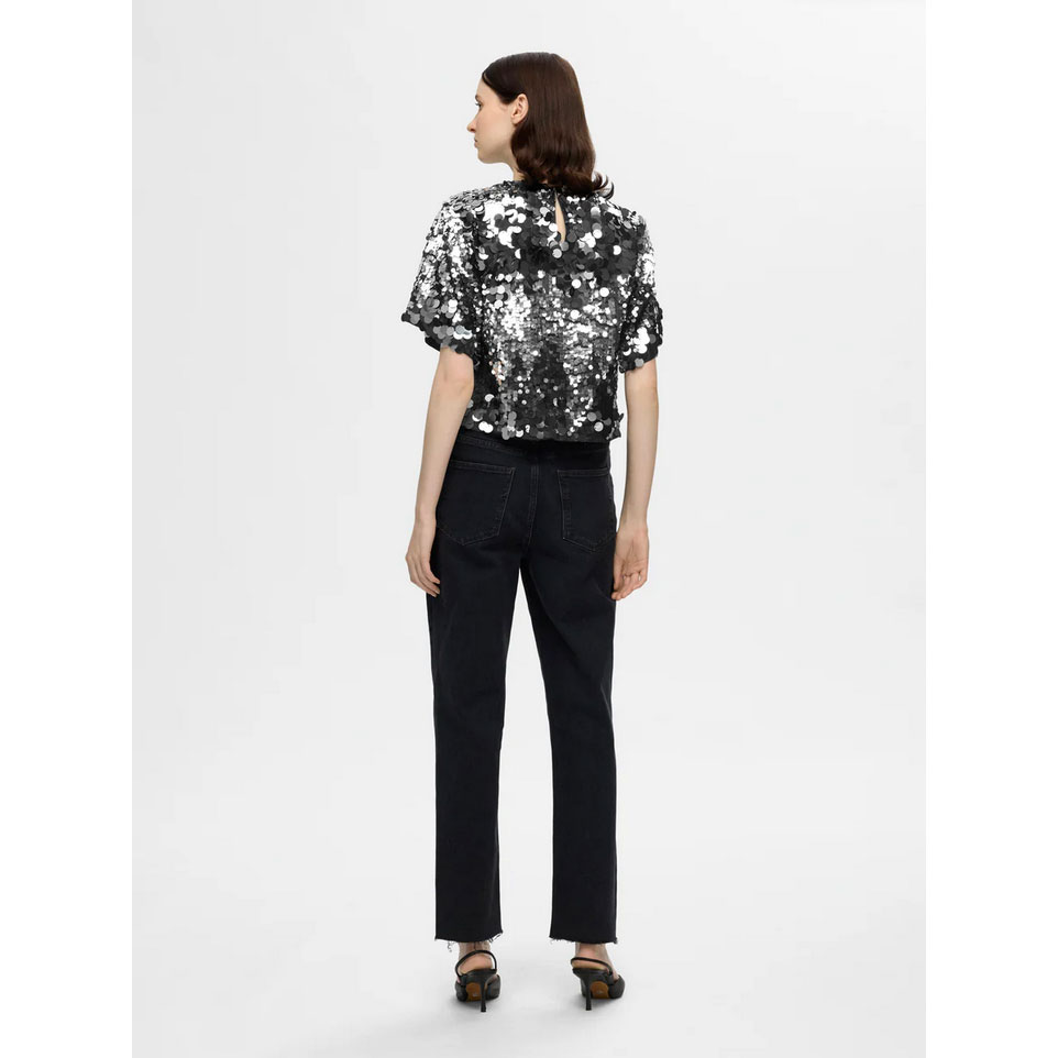 Selected Femme Tana Bluse Silver