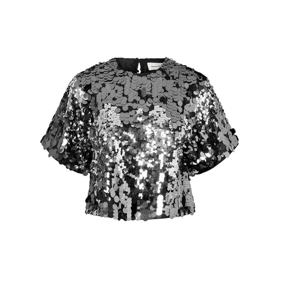 Selected Femme Tana Bluse Silver