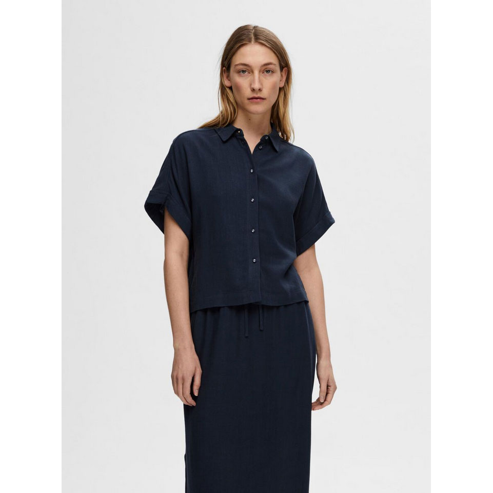 Selected Femme Viva Bluse Dark Sapphire